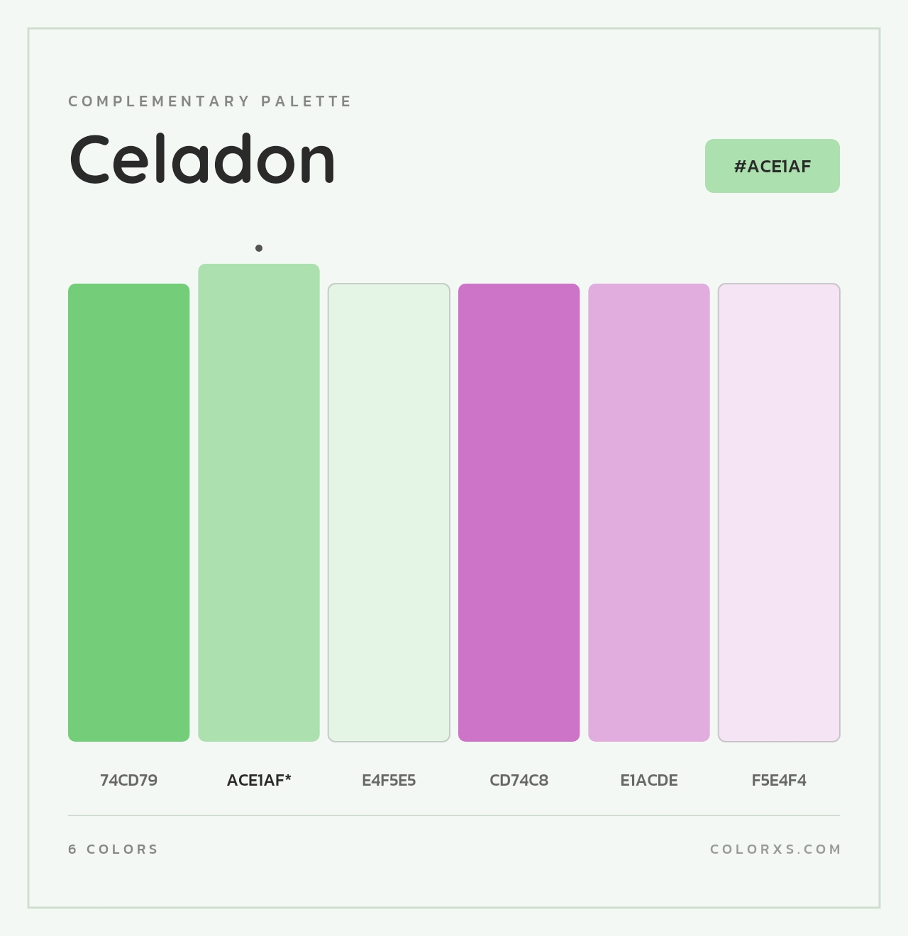 Celadon - Complementary Color Palette