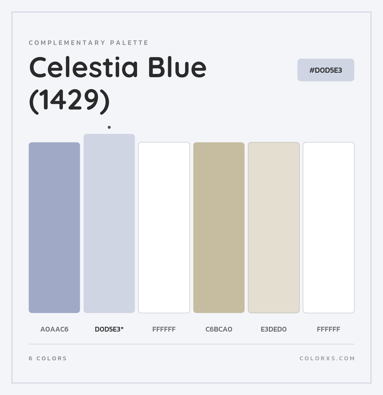 Celestia Blue (1429) - Complementary Color Palette