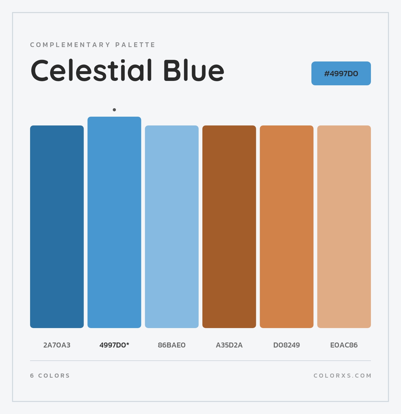 Celestial Blue - Complementary Color Palette