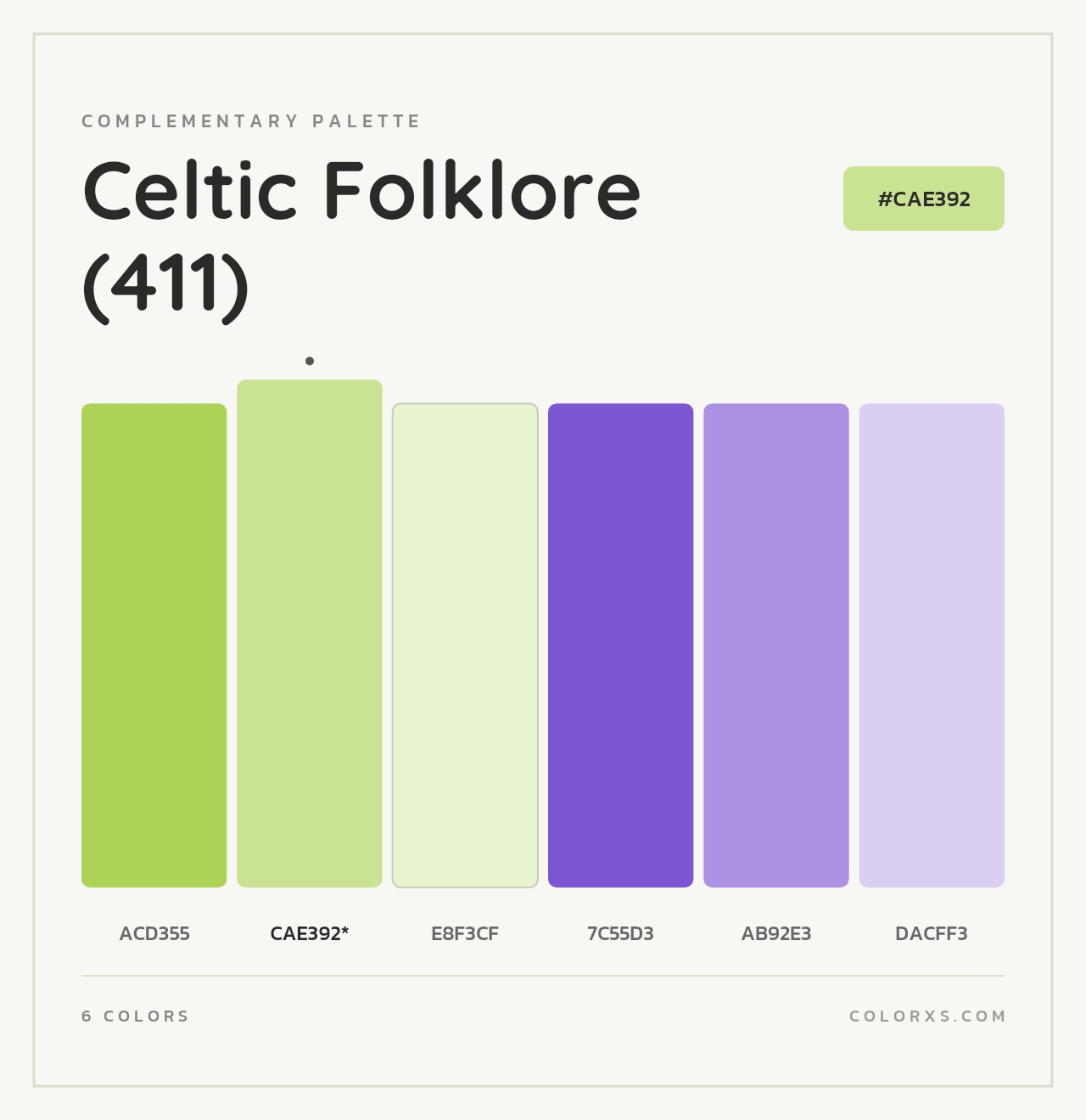 Celtic Folklore (411) - Complementary Color Palette