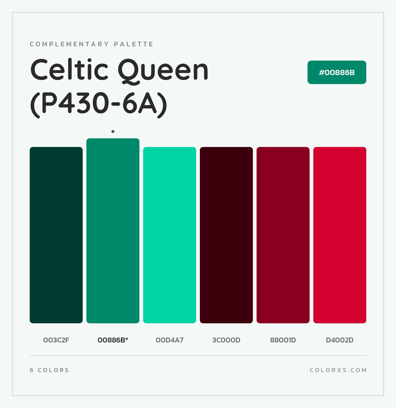 Celtic Queen (P430-6A) - Complementary Color Palette