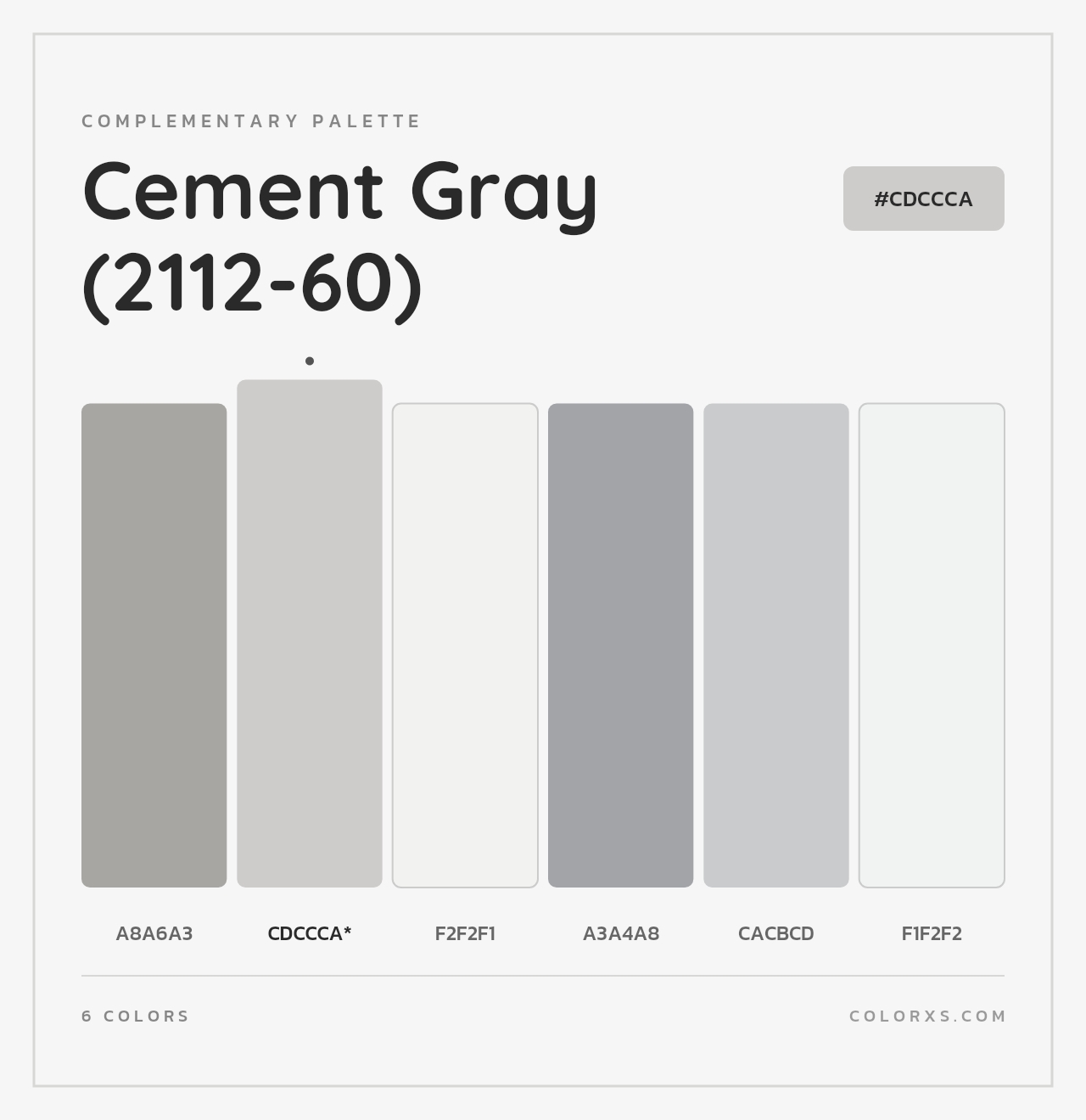 Cement Gray (2112-60) - Complementary Color Palette