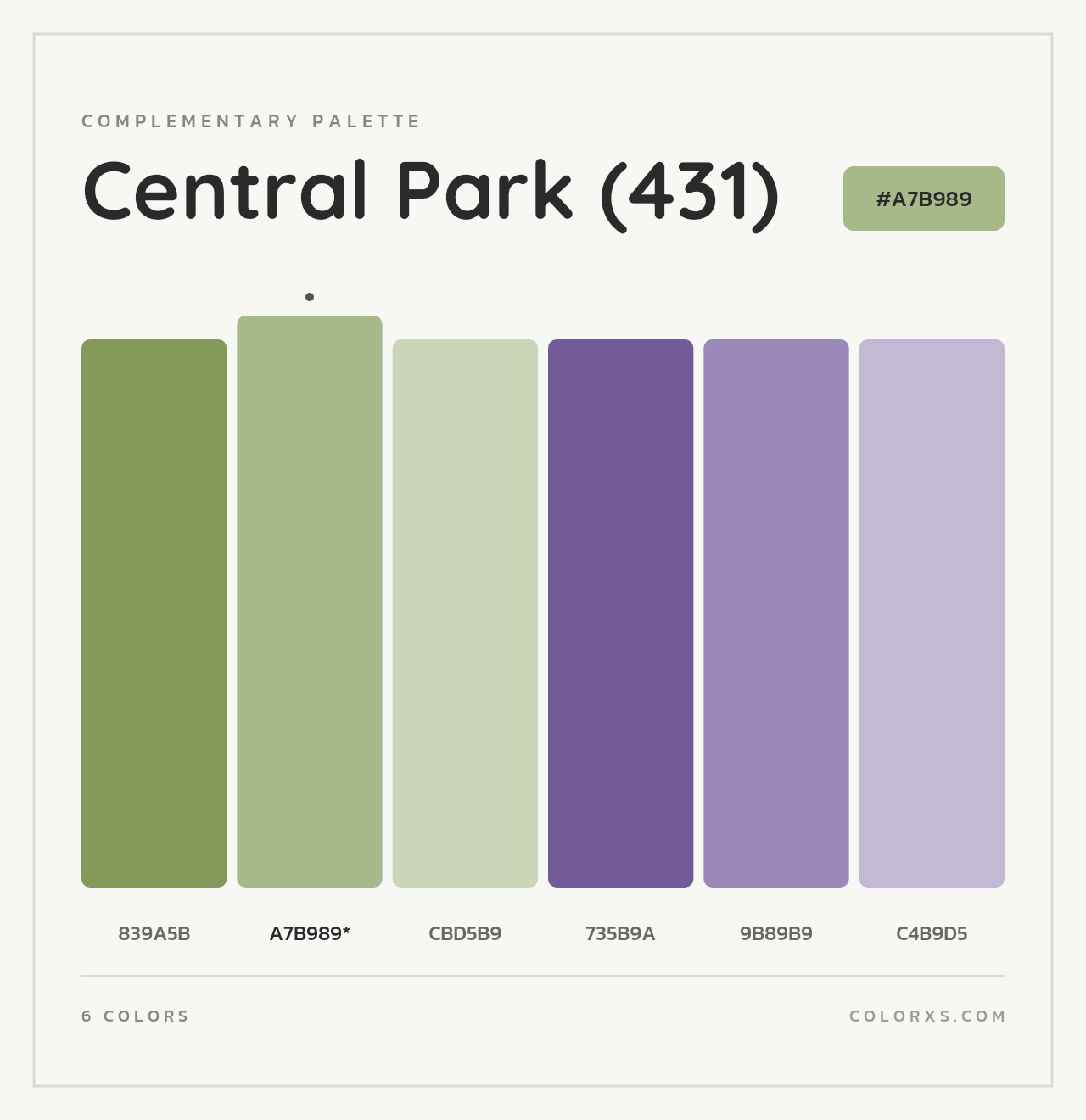 Central Park (431) - Complementary Color Palette