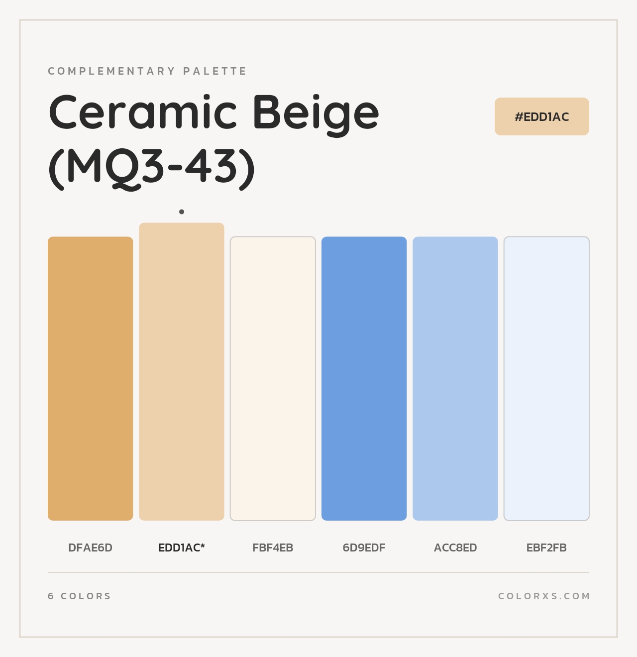 Ceramic Beige (MQ3-43) - Complementary Color Palette