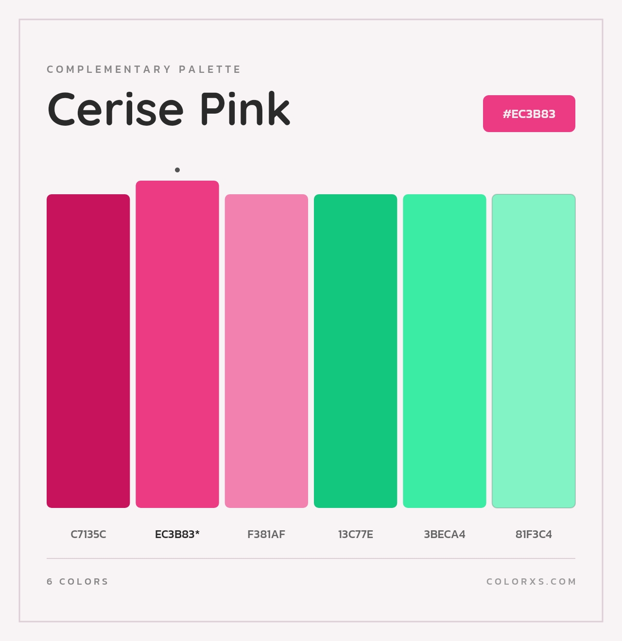 Cerise Pink - Complementary Color Palette