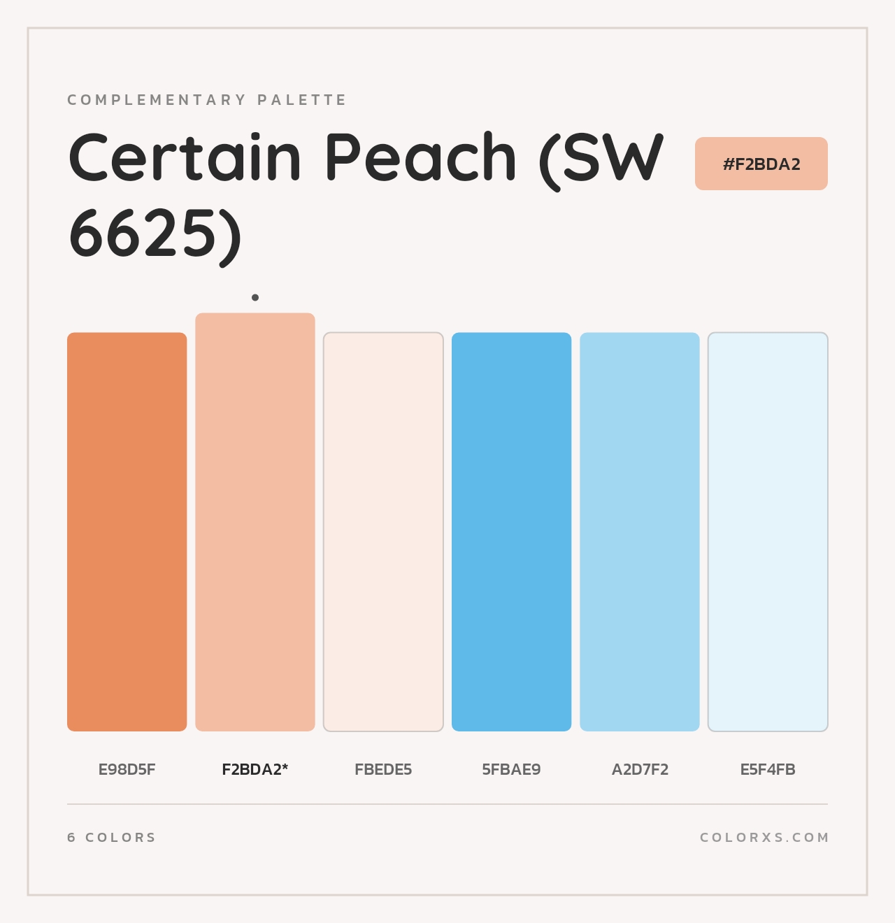 Certain Peach (SW 6625) - Complementary Color Palette