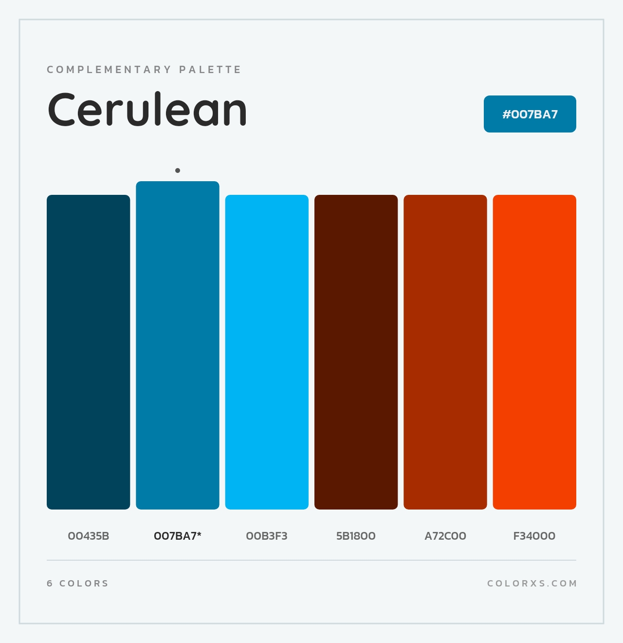 Cerulean - Complementary Color Palette