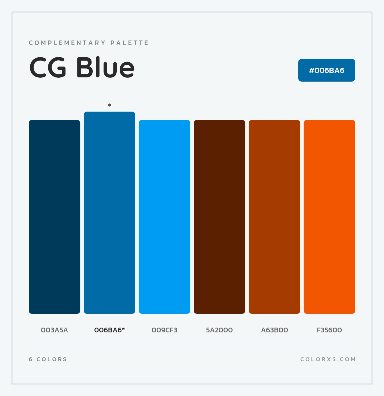 CG Blue - Complementary Color Palette