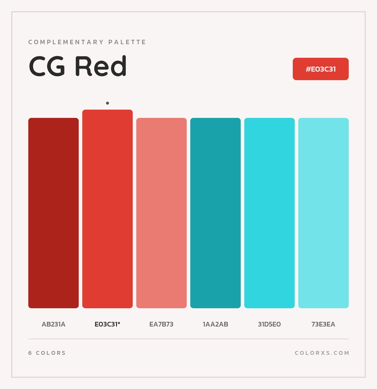 CG Red - Complementary Color Palette