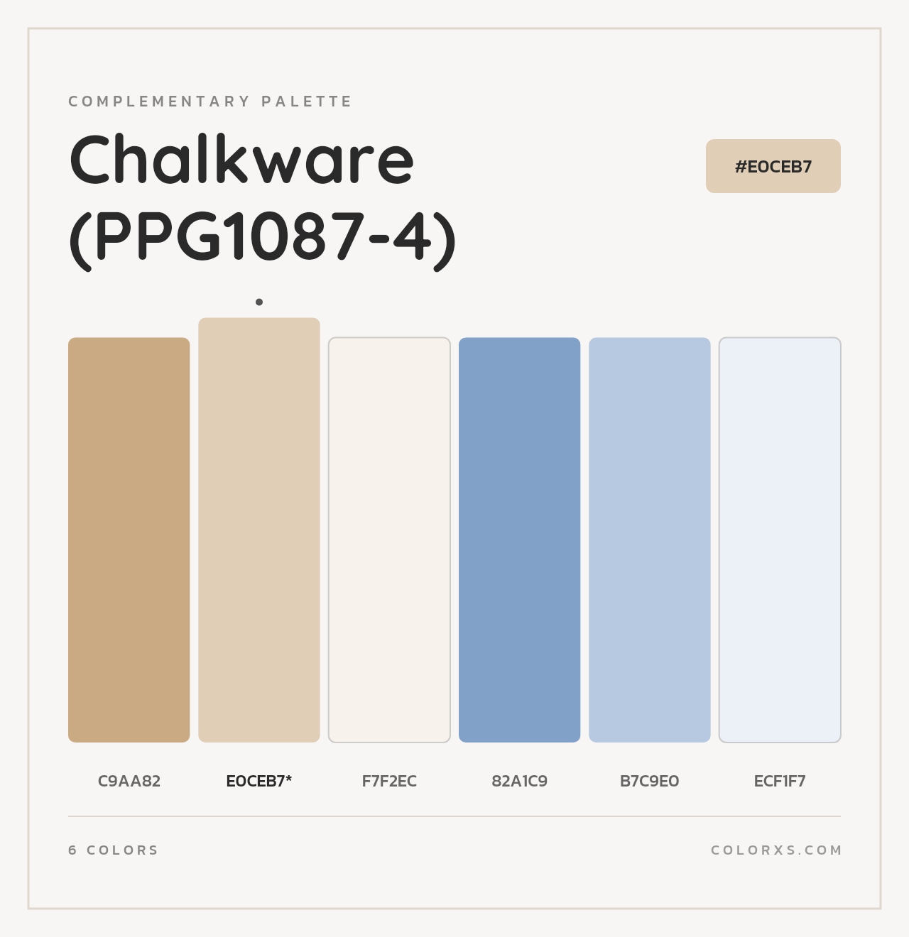 Chalkware (PPG1087-4) - Complementary Color Palette