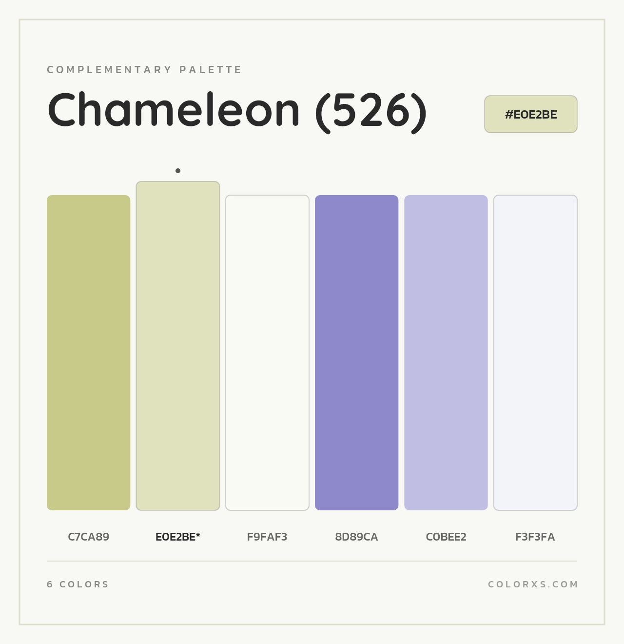 Chameleon (526) - Complementary Color Palette