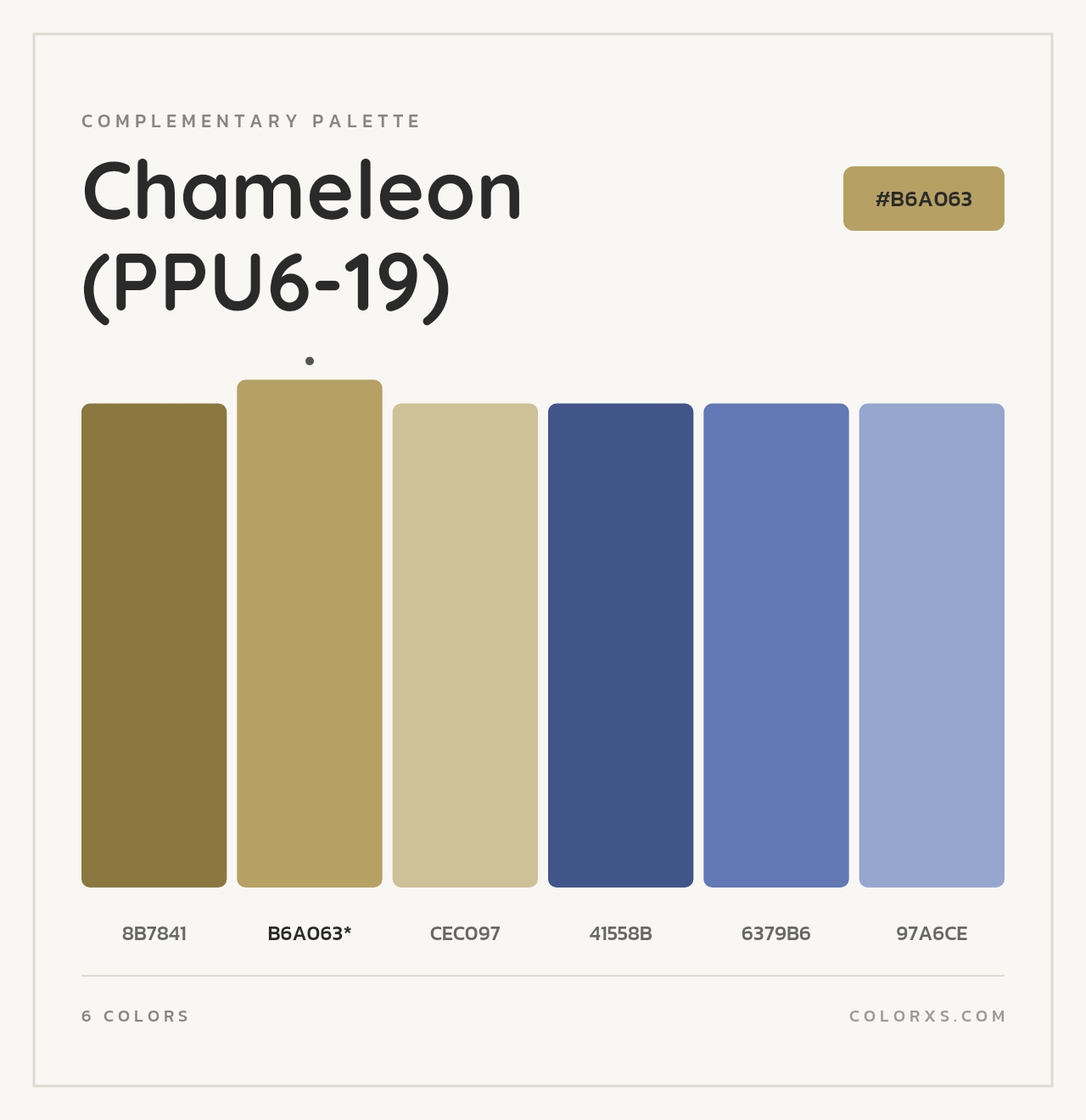 Chameleon (PPU6-19) - Complementary Color Palette
