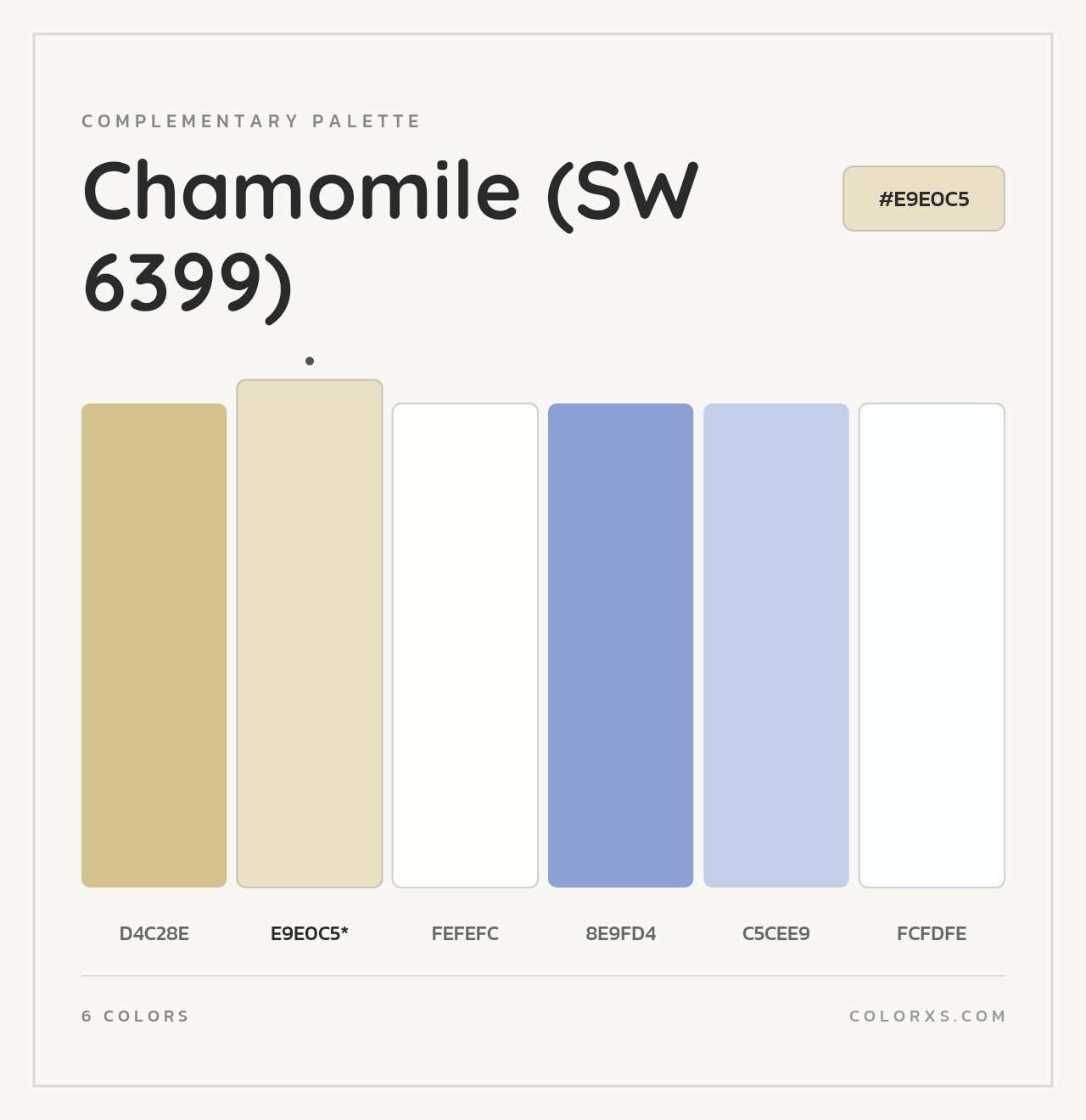 Chamomile (SW 6399) - Complementary Color Palette