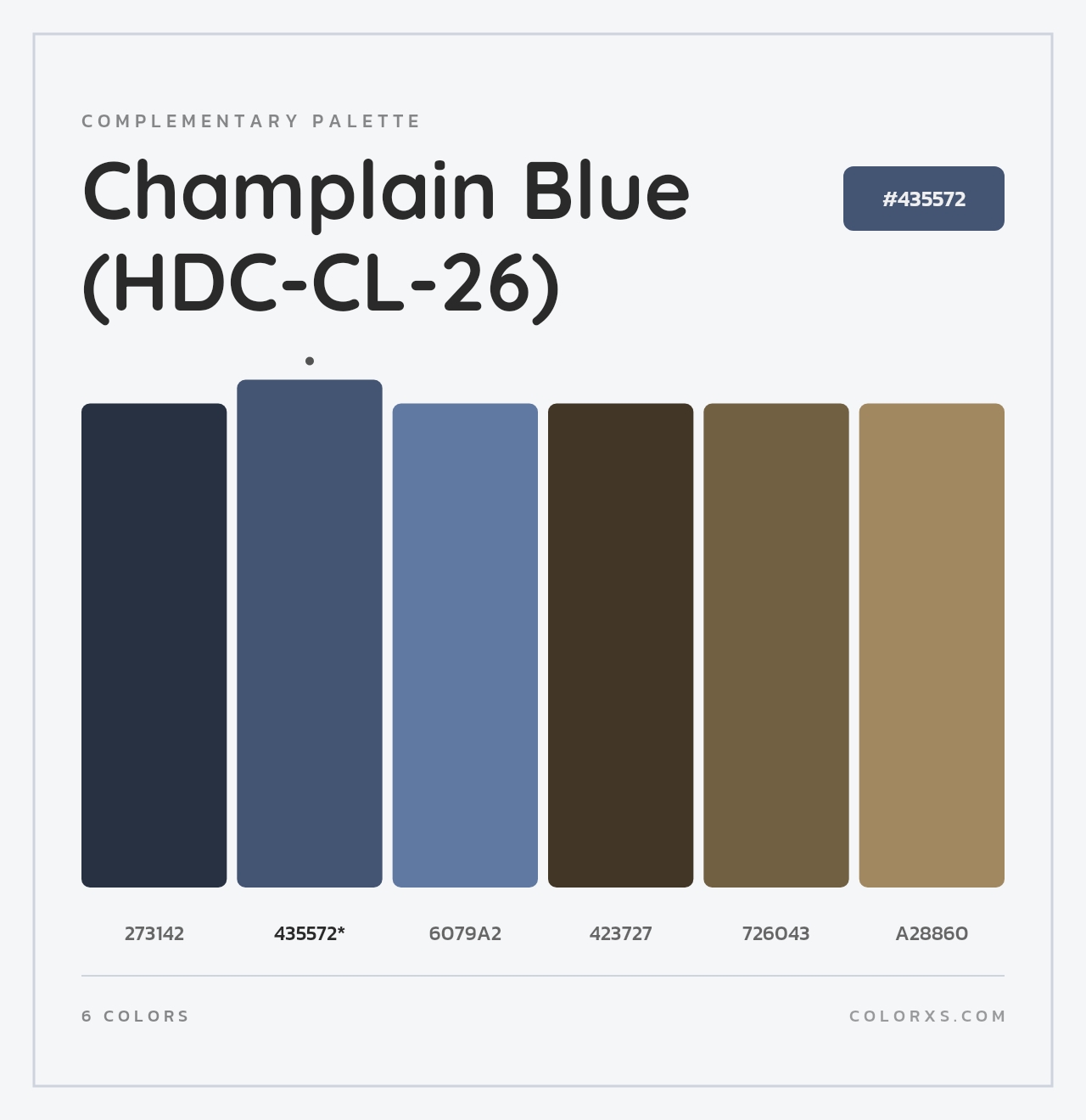 Champlain Blue (HDC-CL-26) - Complementary Color Palette