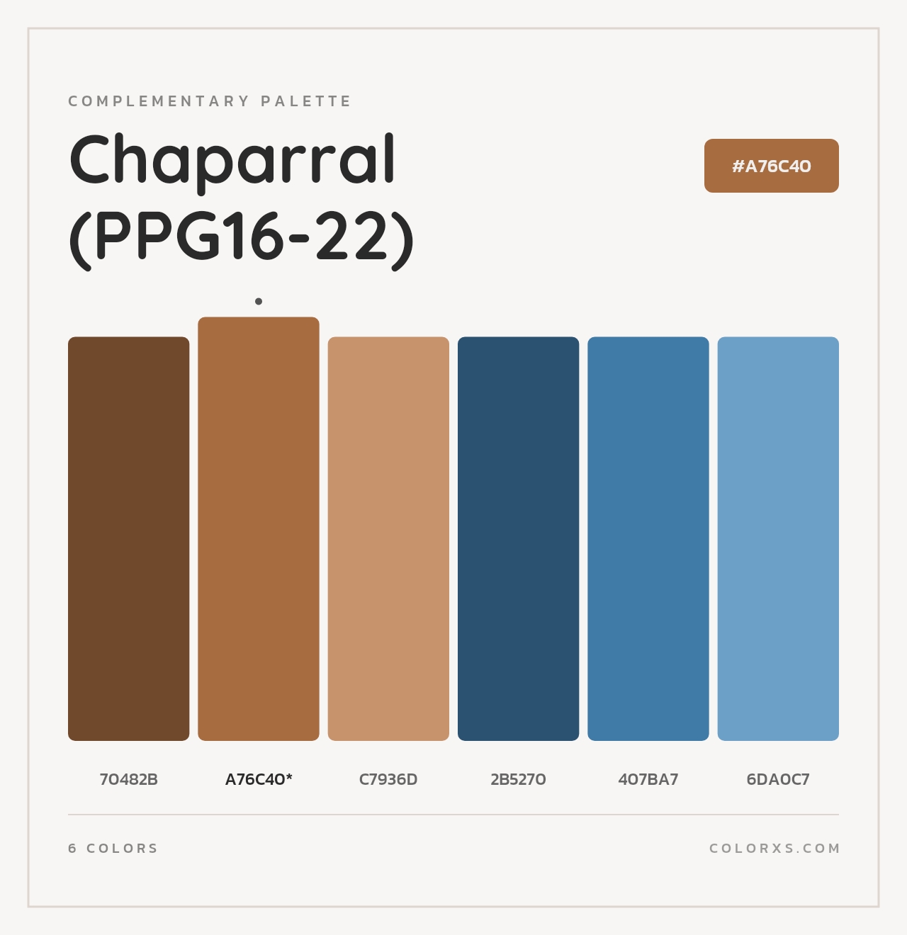 Chaparral (PPG16-22) - Complementary Color Palette