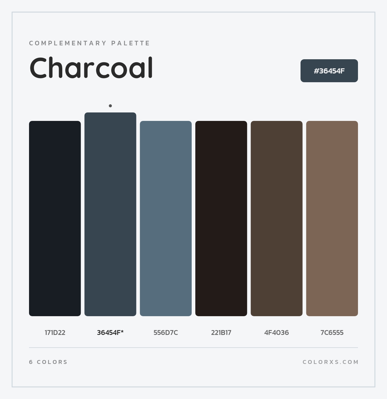Charcoal - Complementary Color Palette