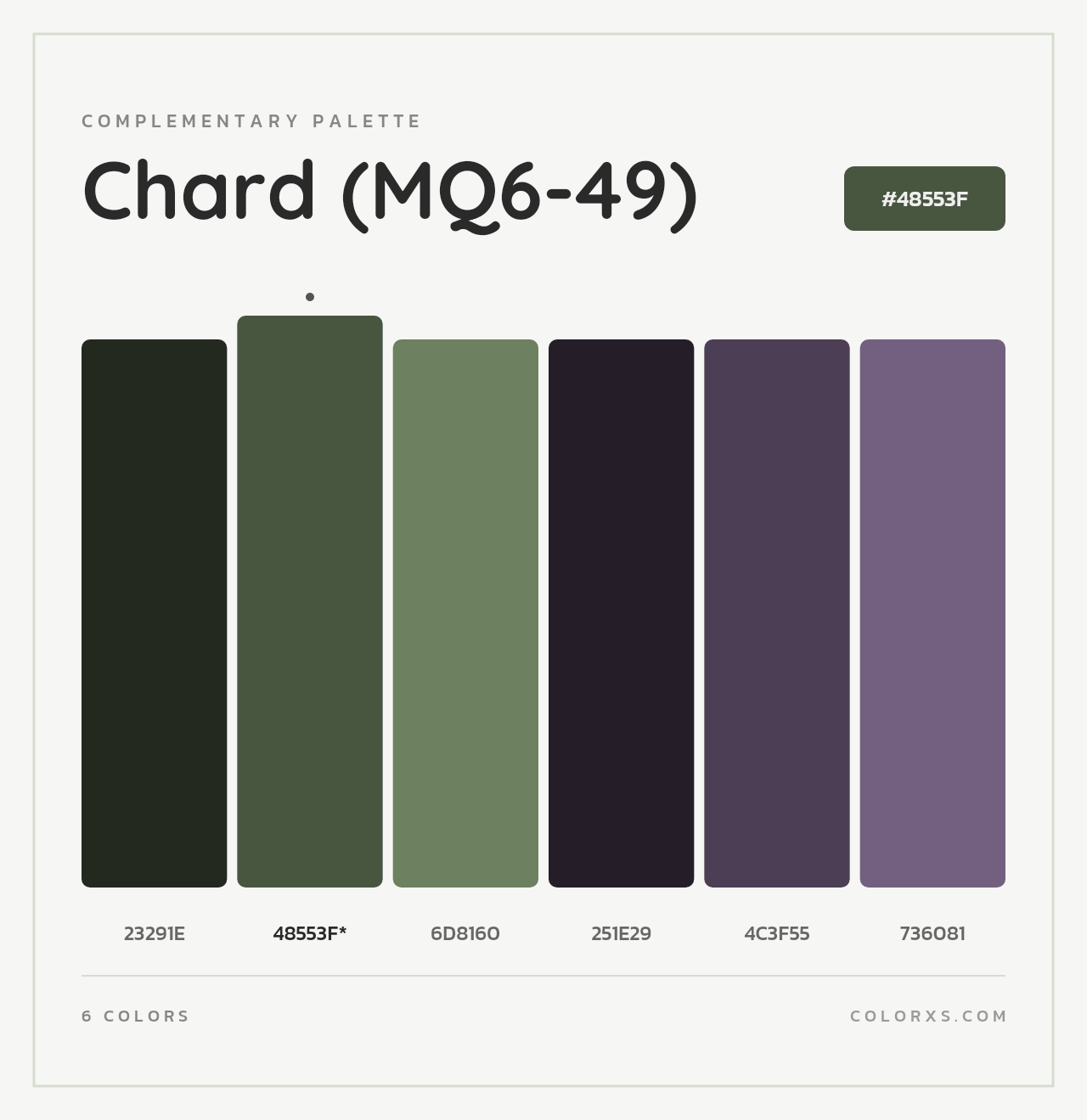 Chard (MQ6-49) - Complementary Color Palette