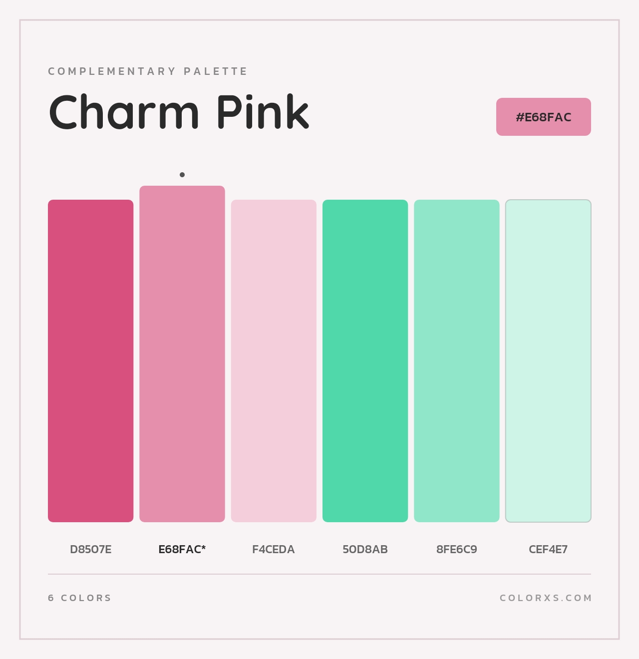 Charm Pink - Complementary Color Palette