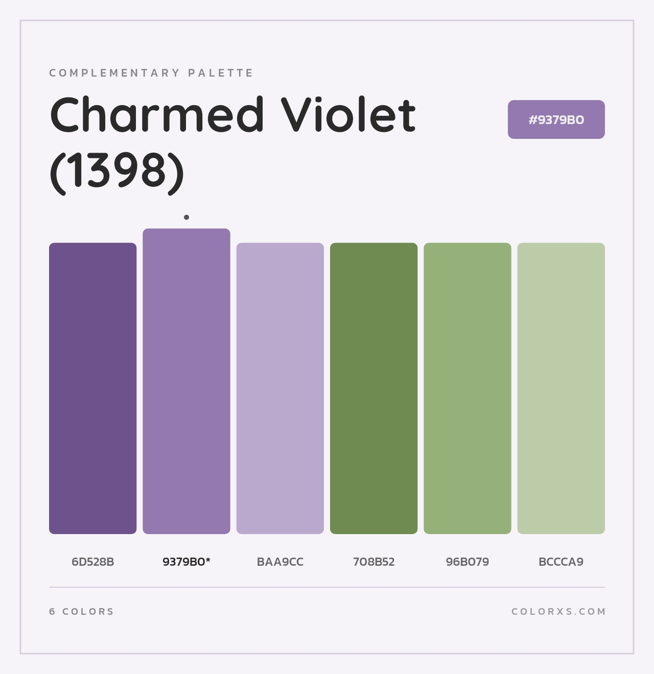 Charmed Violet (1398) - Complementary Color Palette