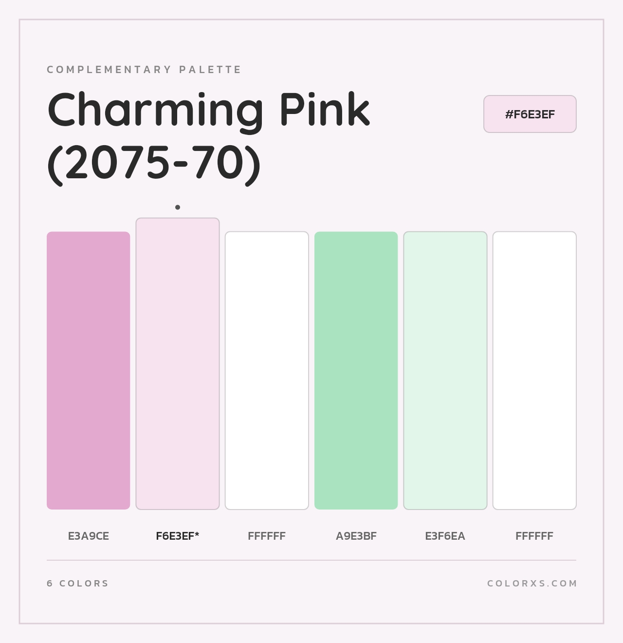 Charming Pink (2075-70) - Complementary Color Palette