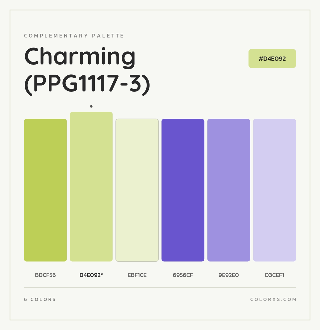 Charming (PPG1117-3) - Complementary Color Palette