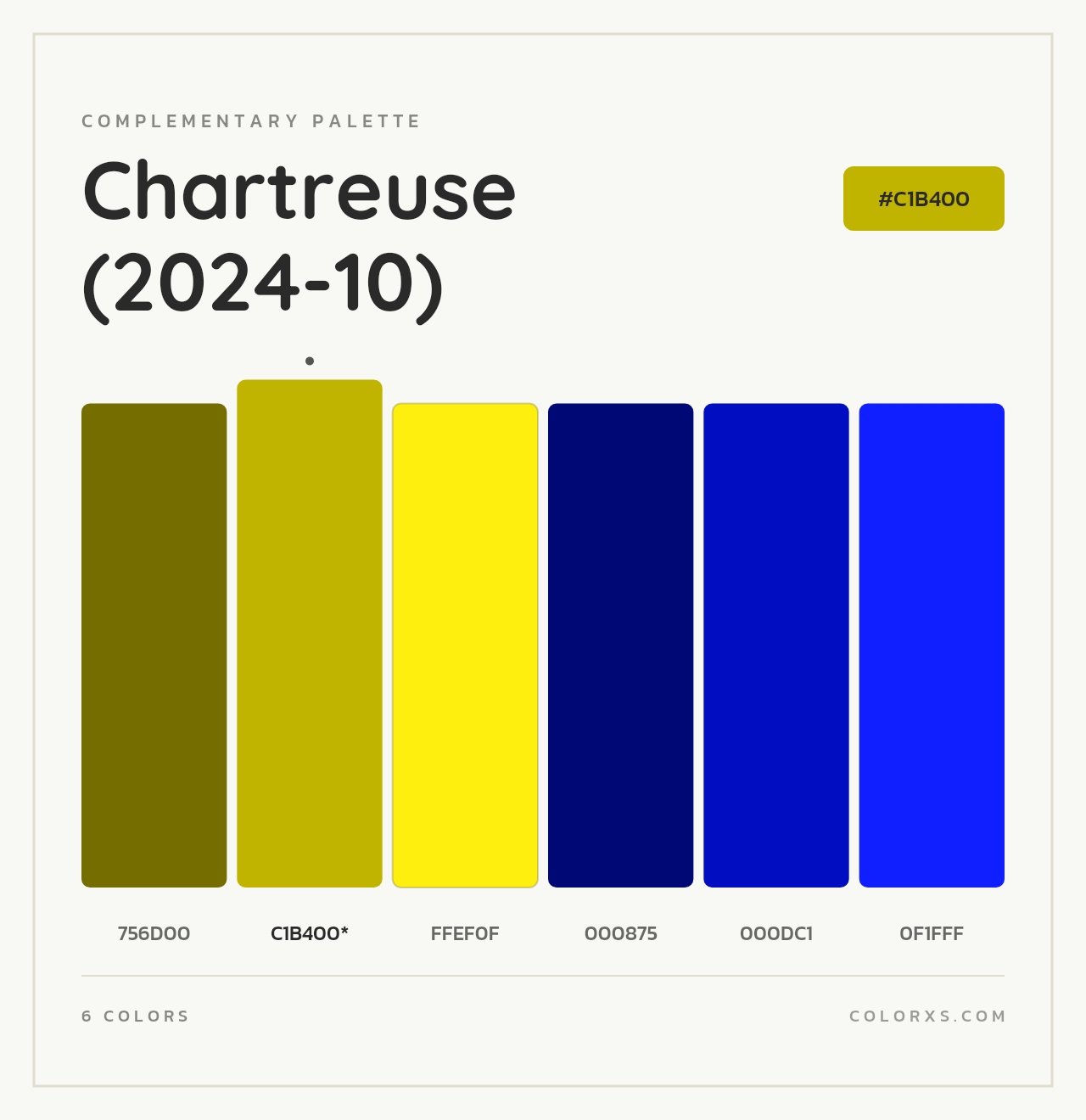 Chartreuse (2024-10) - Complementary Color Palette