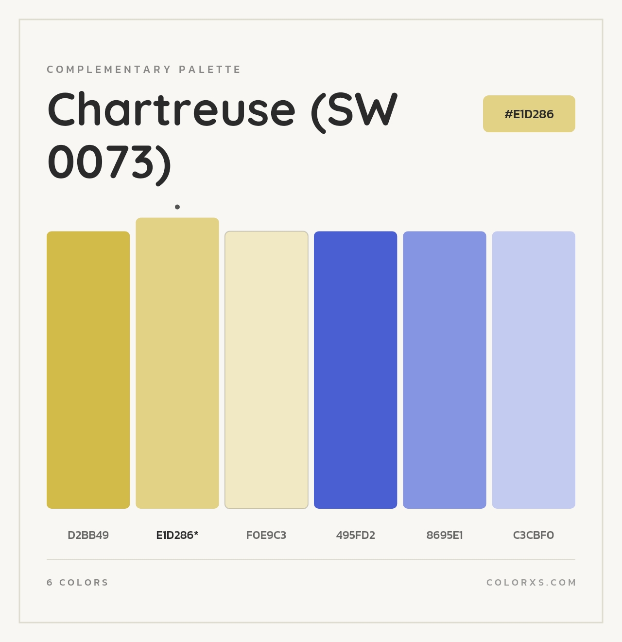 Chartreuse (SW 0073) - Complementary Color Palette