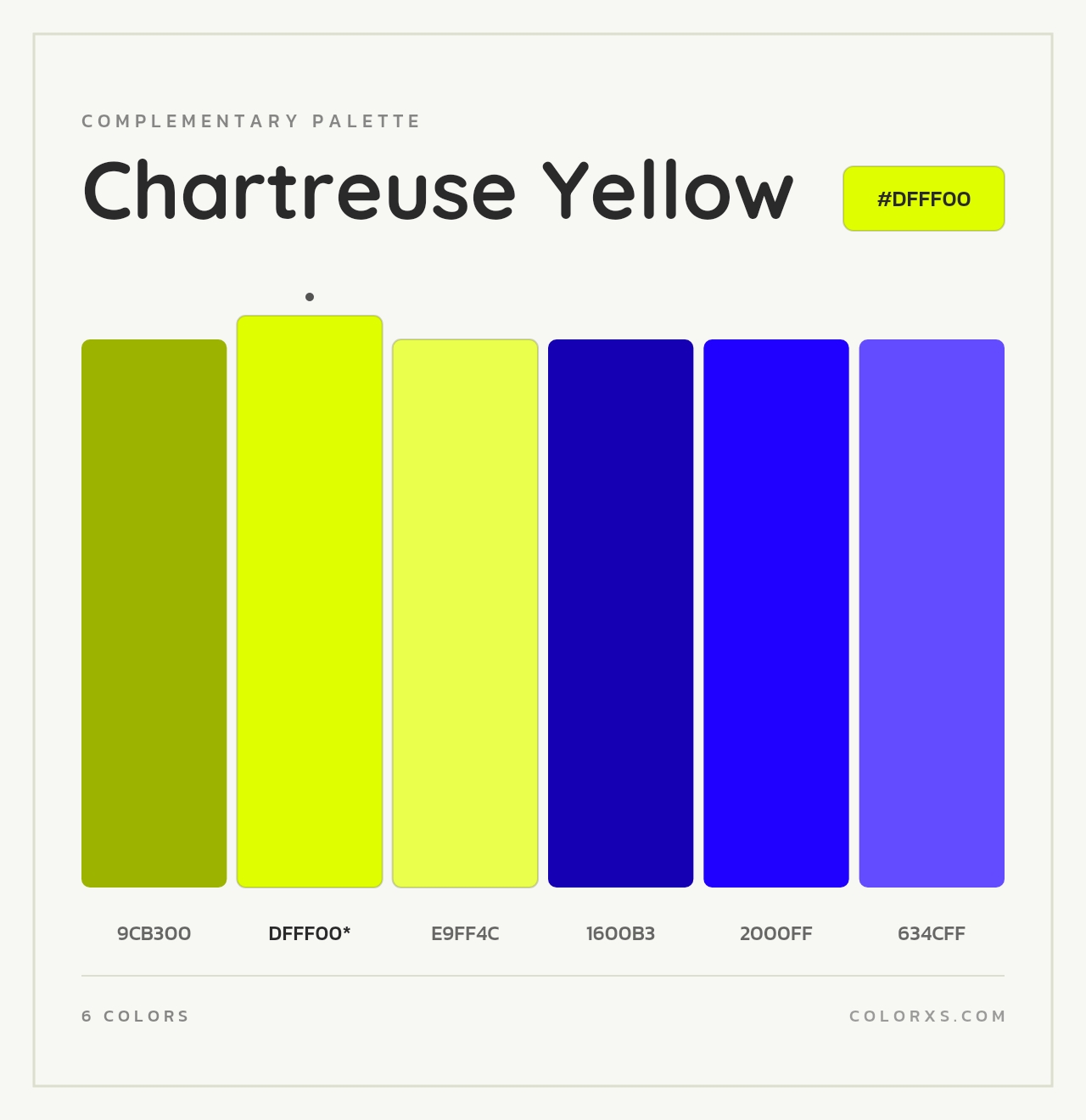 Chartreuse Yellow - Complementary Color Palette