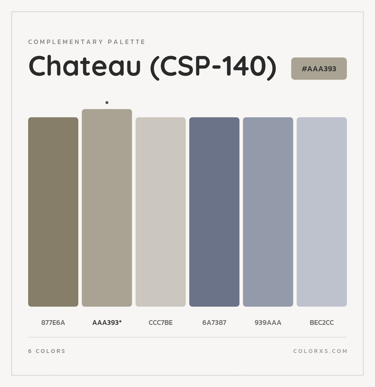 Chateau (CSP-140) - Complementary Color Palette
