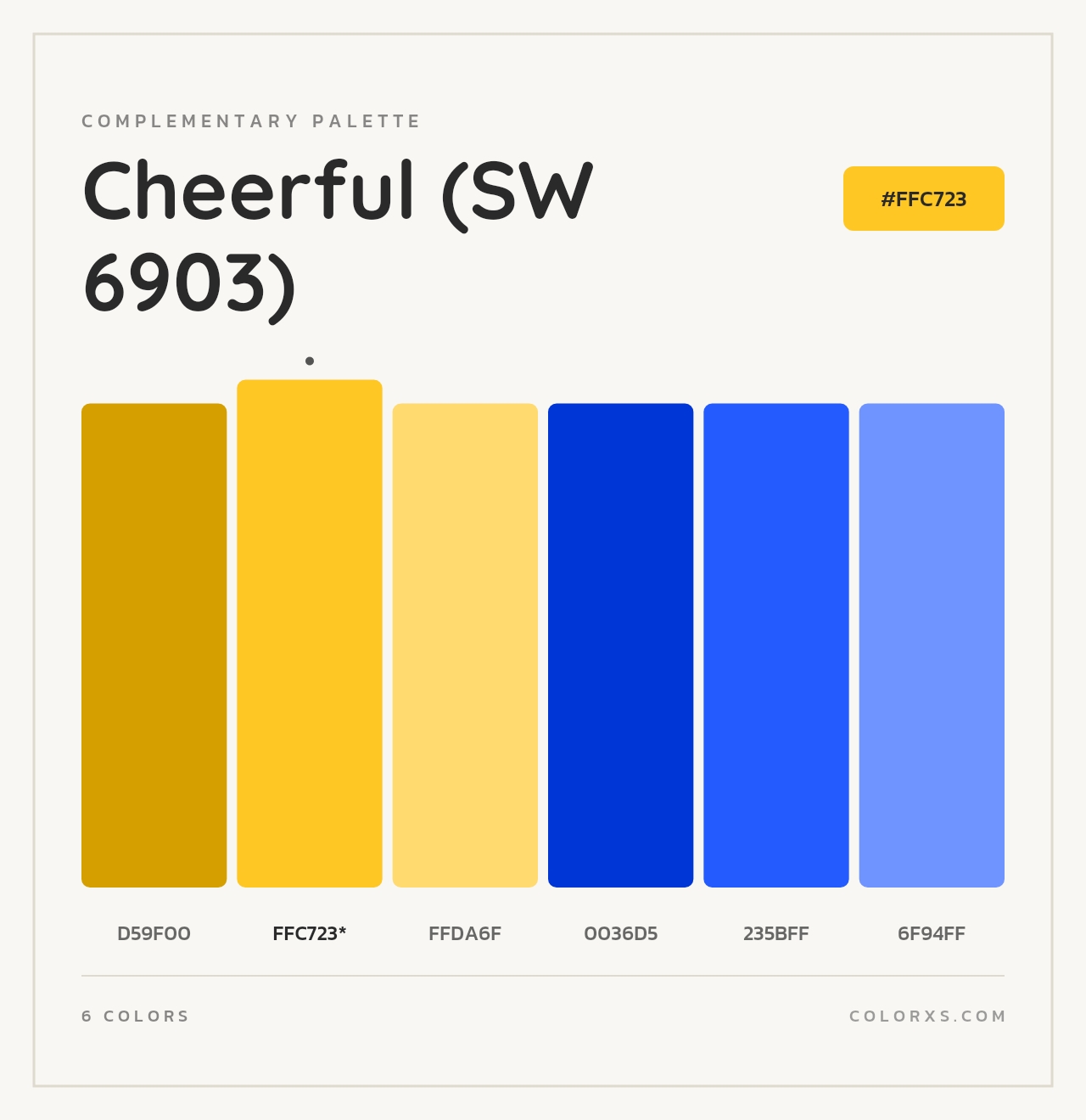Cheerful (SW 6903) - Complementary Color Palette