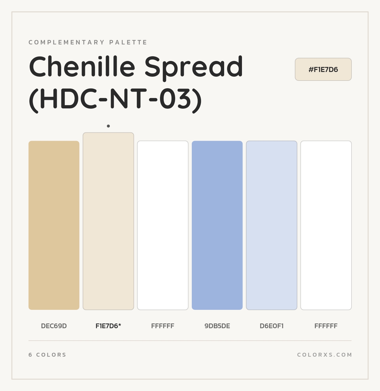 Chenille Spread (HDC-NT-03) - Complementary Color Palette