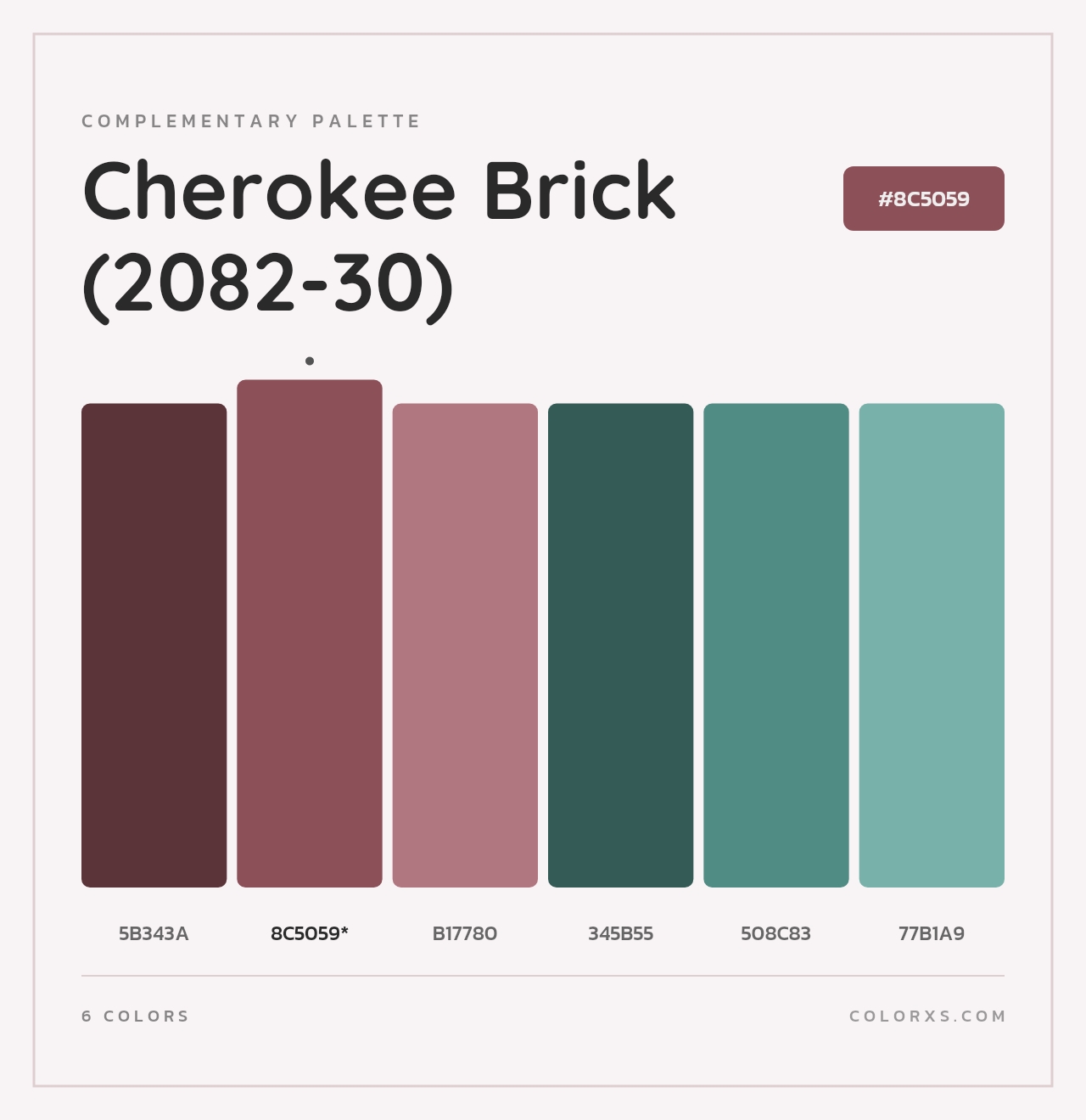 Cherokee Brick (2082-30) - Complementary Color Palette