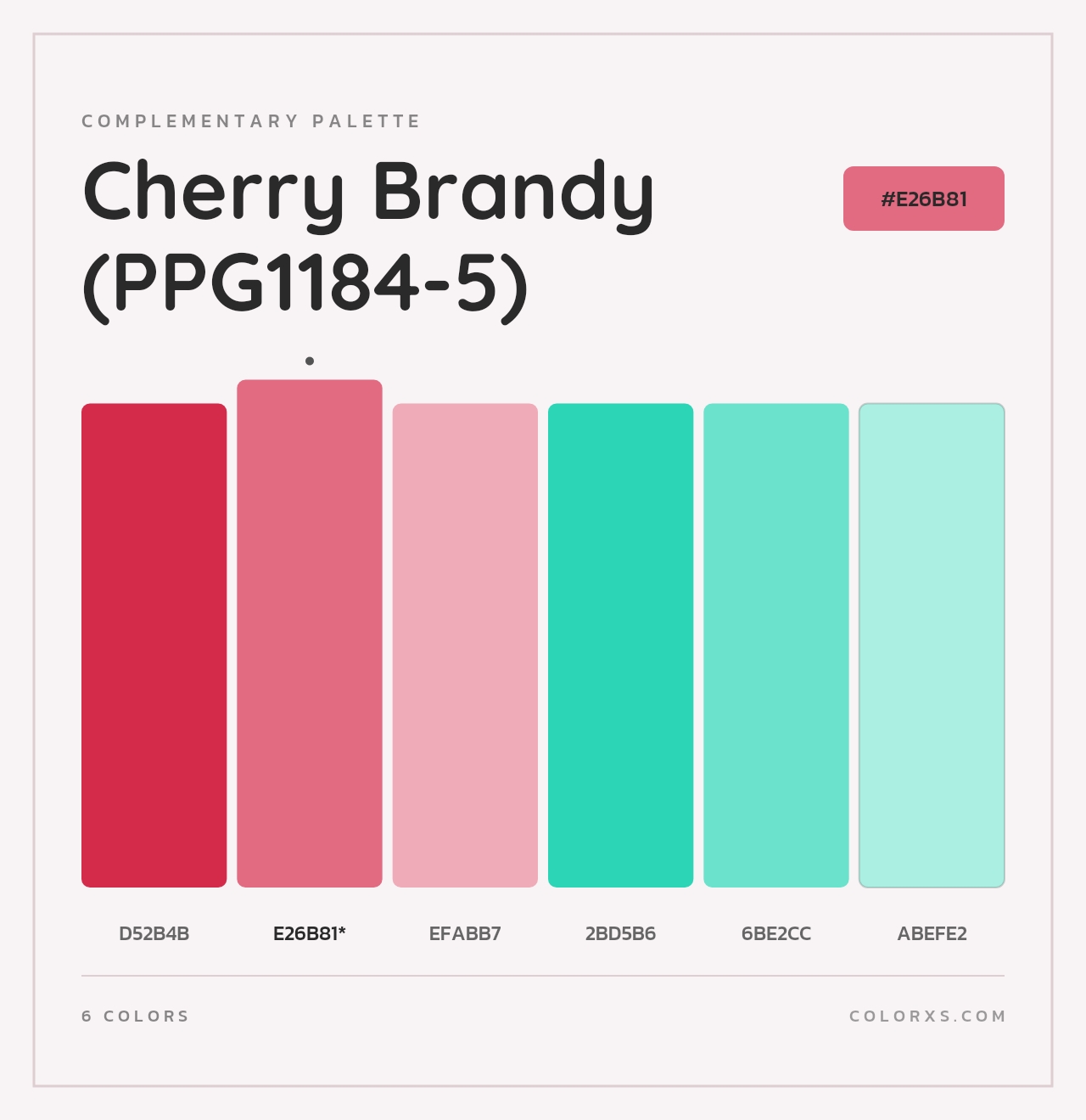 Cherry Brandy (PPG1184-5) - Complementary Color Palette