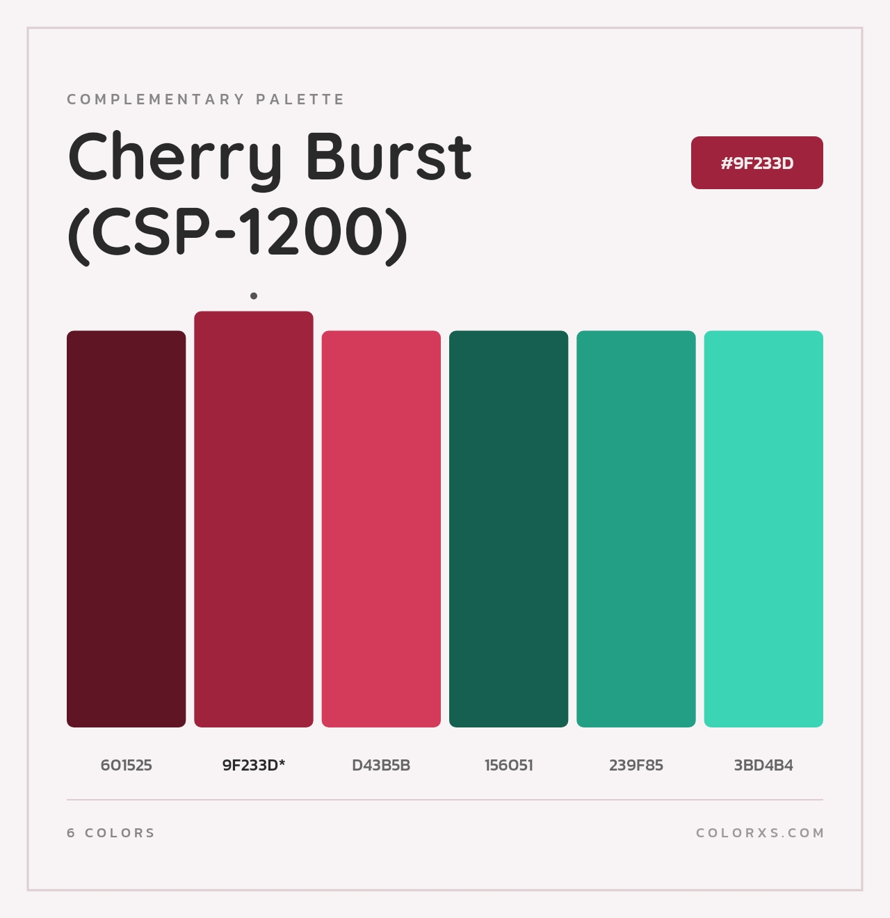 Cherry Burst (CSP-1200) - Complementary Color Palette
