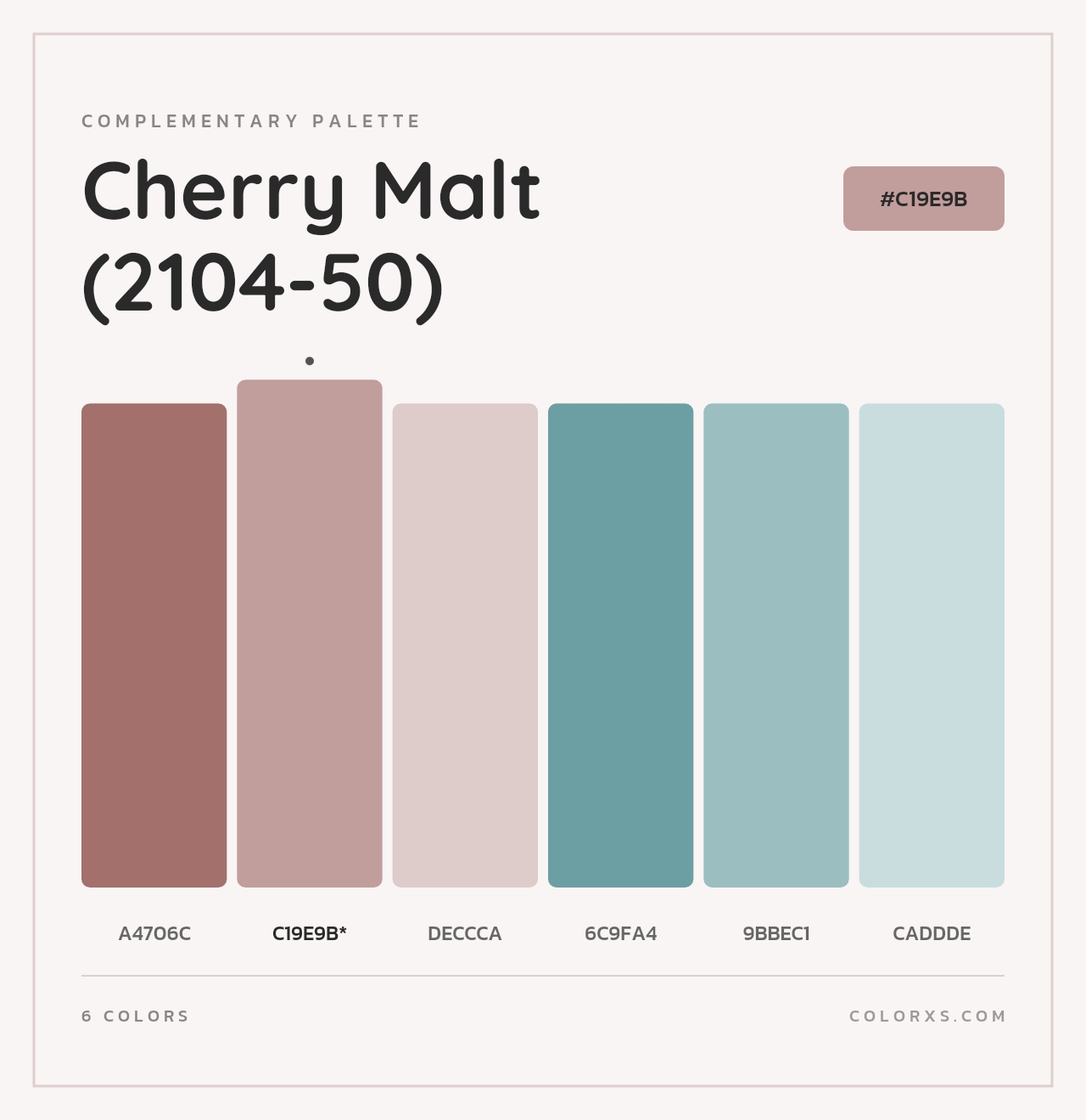 Cherry Malt (2104-50) - Complementary Color Palette