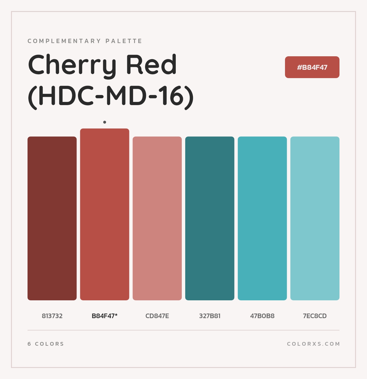 Cherry Red (HDC-MD-16) - Complementary Color Palette