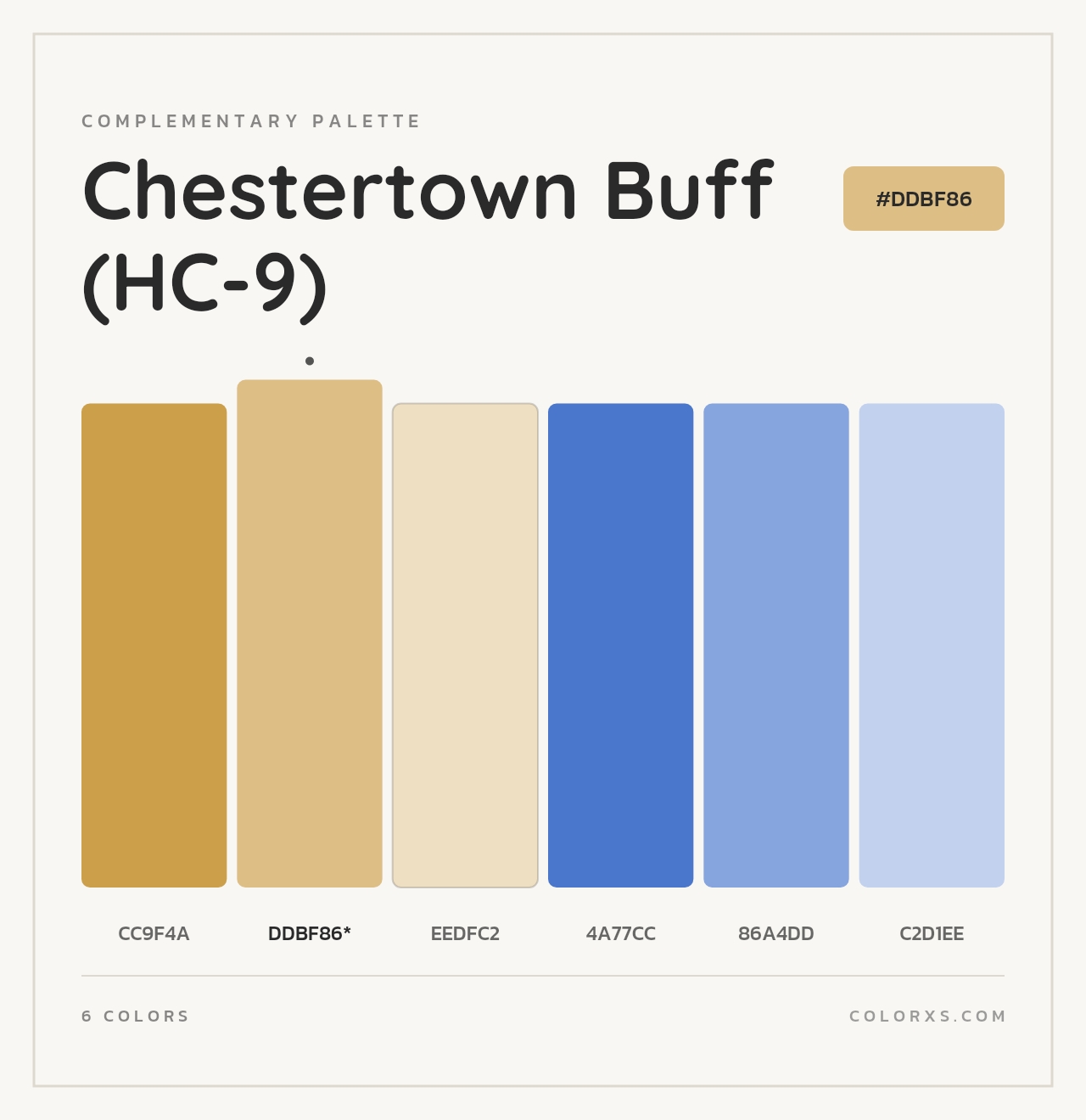 Chestertown Buff (HC-9) - Complementary Color Palette