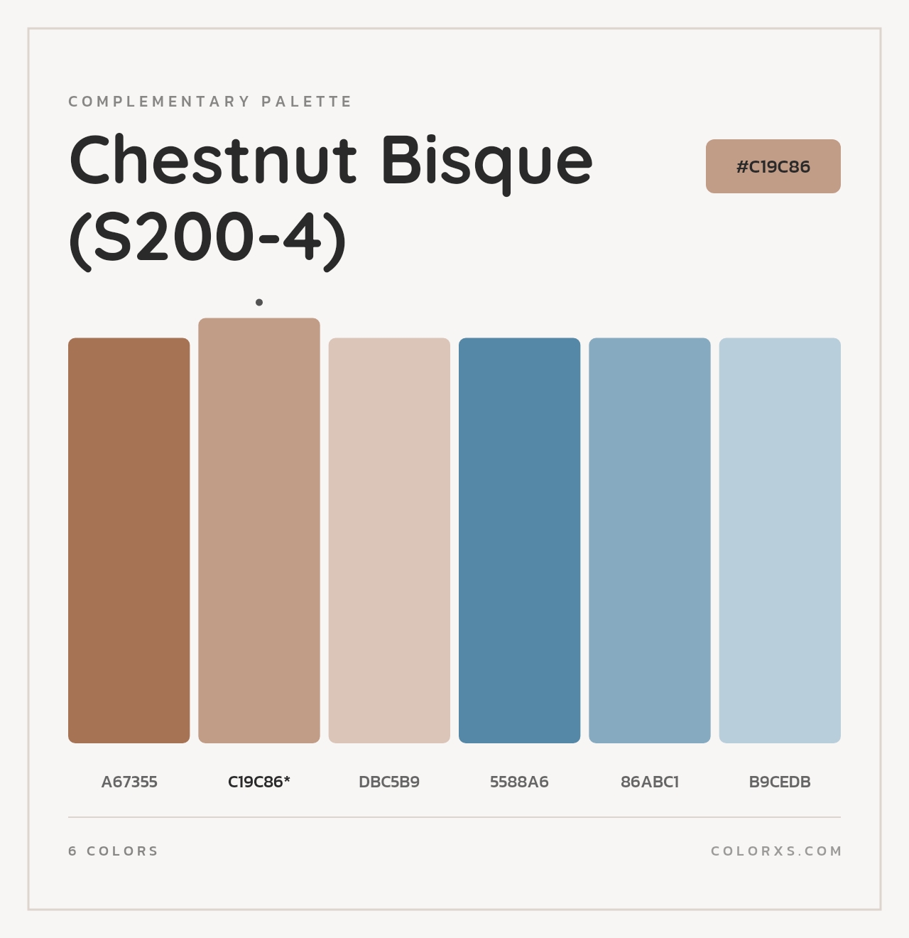 Chestnut Bisque (S200-4) - Complementary Color Palette