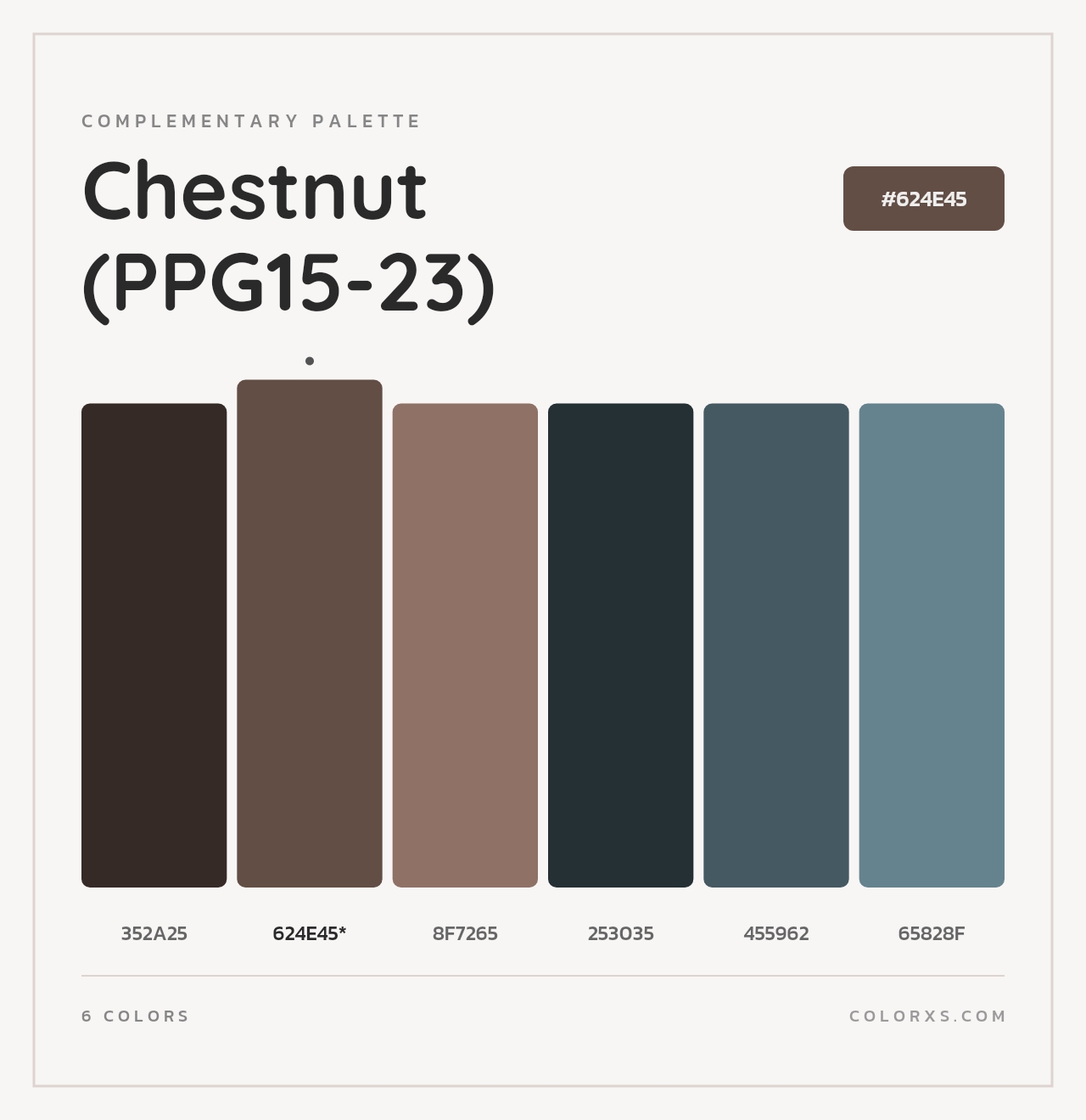 Chestnut (PPG15-23) - Complementary Color Palette