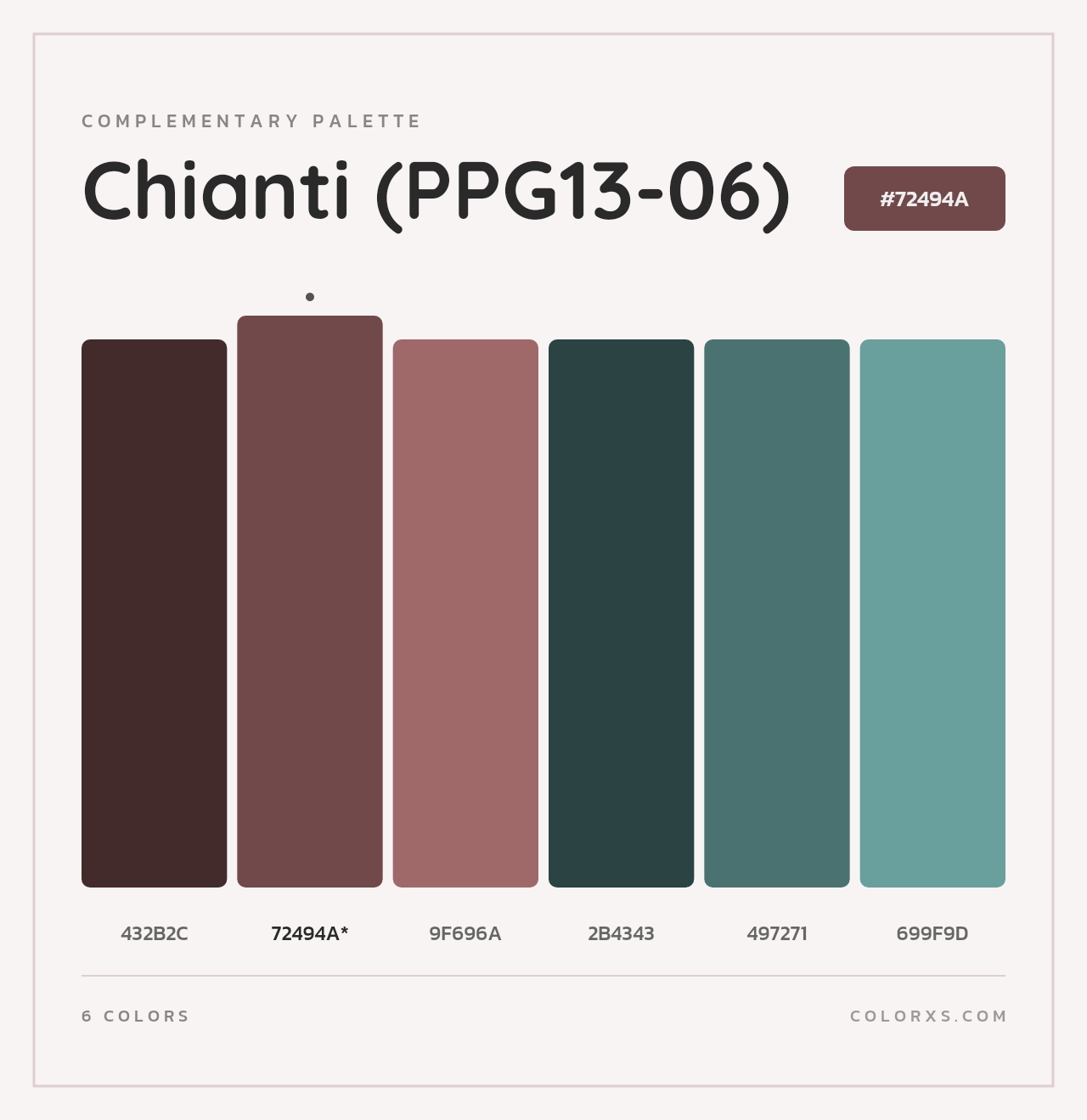 Chianti (PPG13-06) - Complementary Color Palette