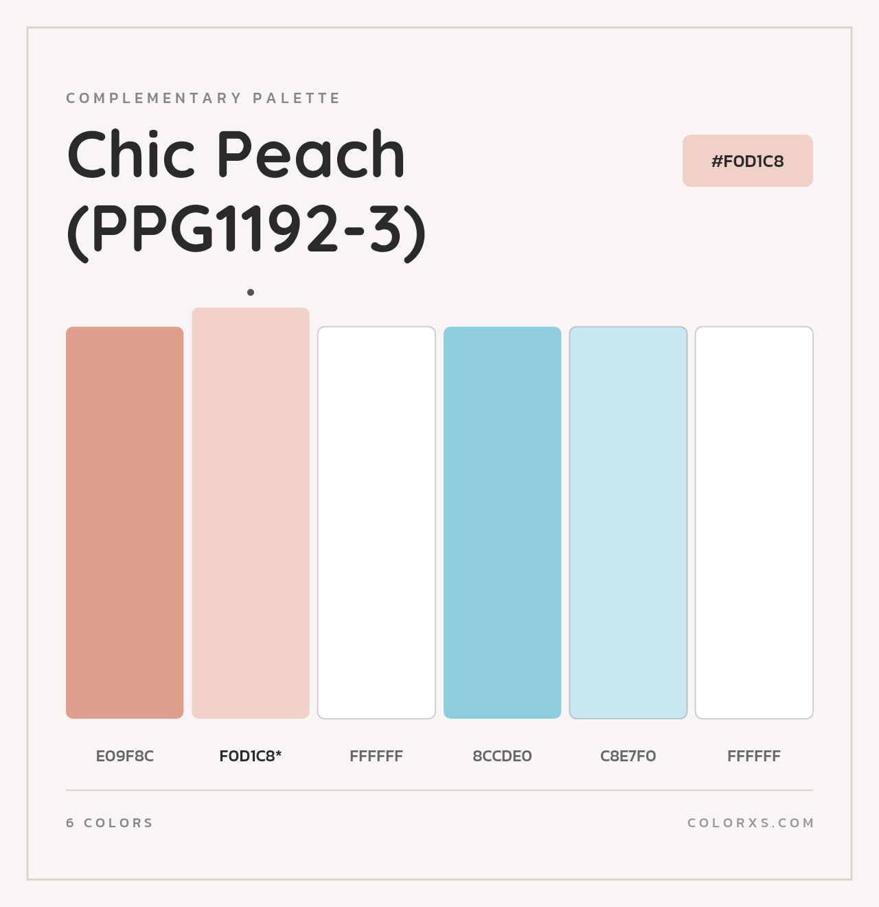 Chic Peach (PPG1192-3) - Complementary Color Palette