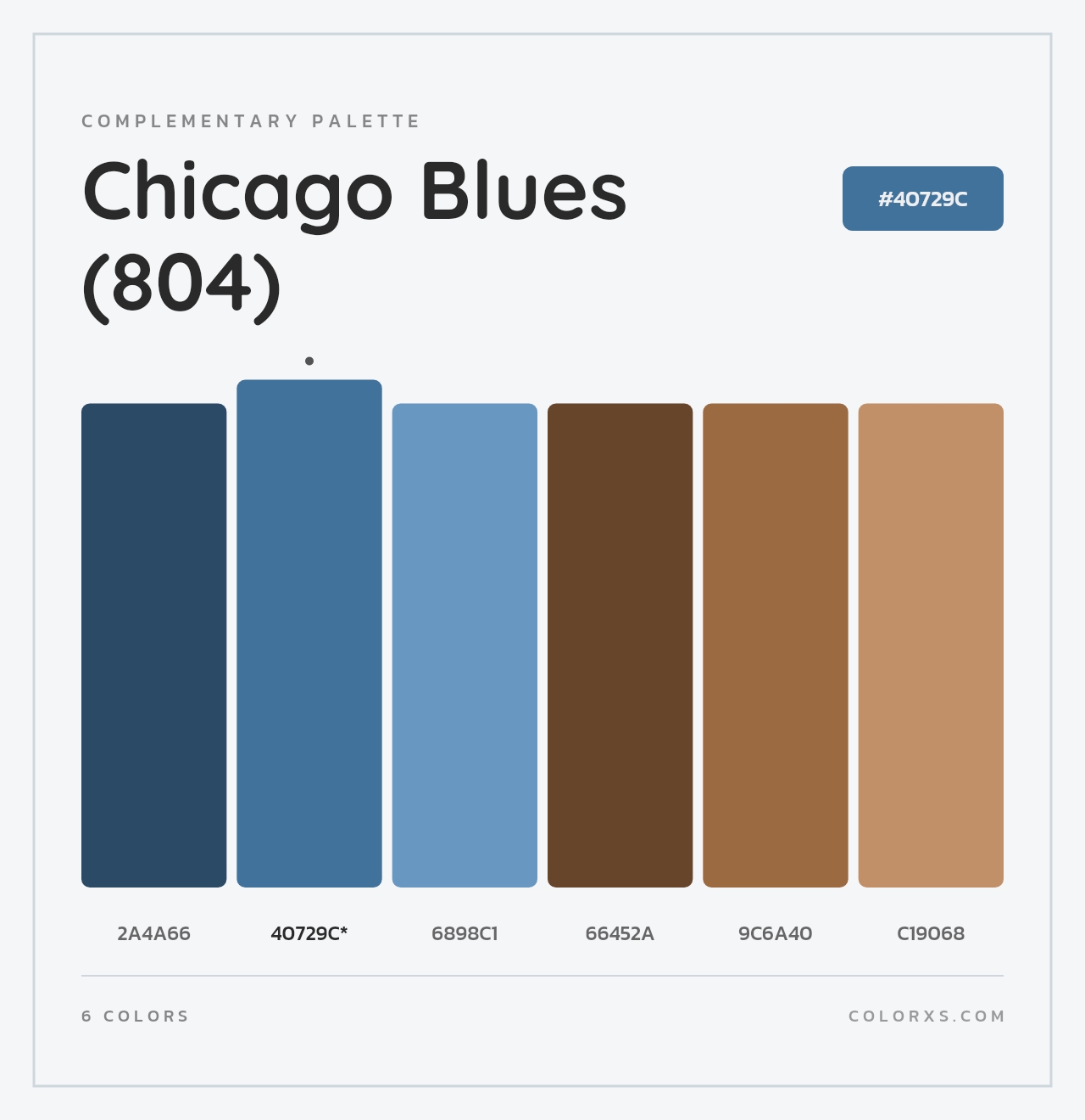 Chicago Blues (804) - Complementary Color Palette