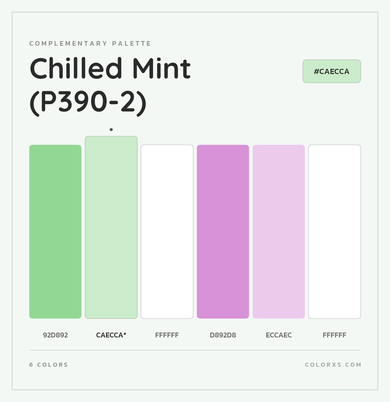 Chilled Mint (P390-2) - Complementary Color Palette