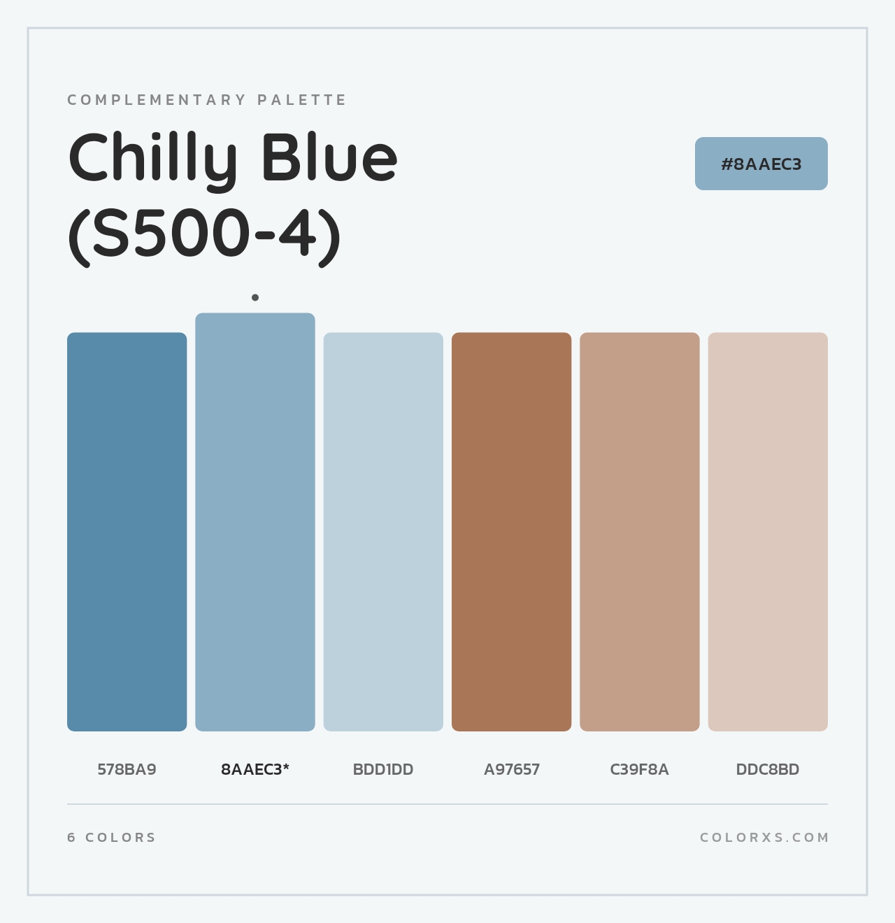 Chilly Blue (S500-4) - Complementary Color Palette