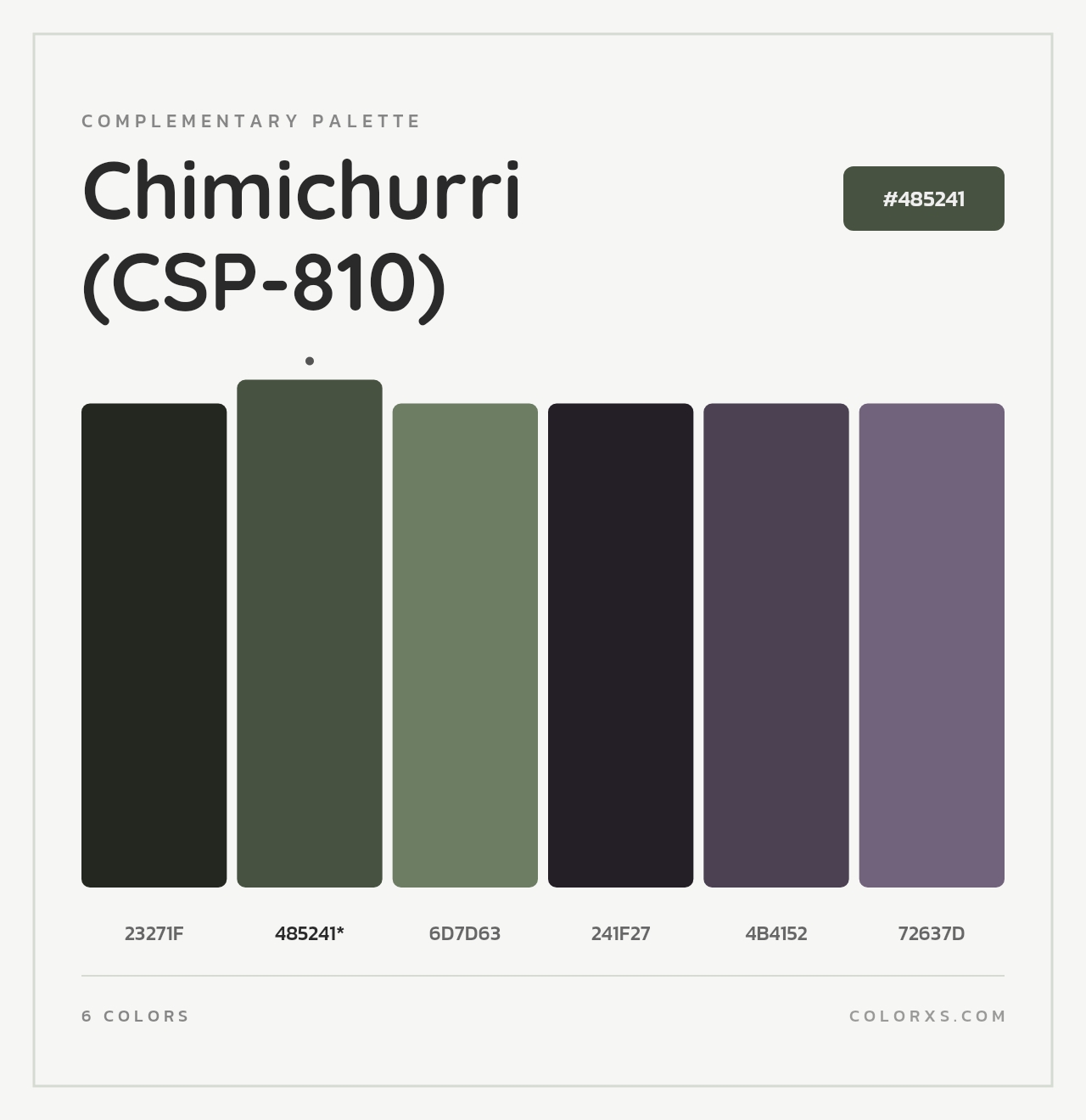 Chimichurri (CSP-810) - Complementary Color Palette