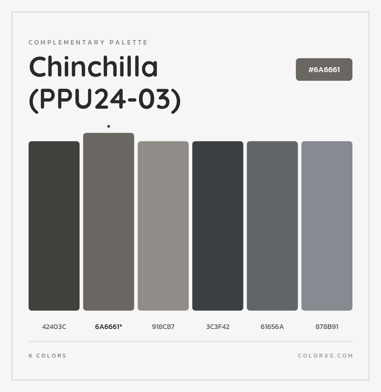 Chinchilla (PPU24-03) - Complementary Color Palette