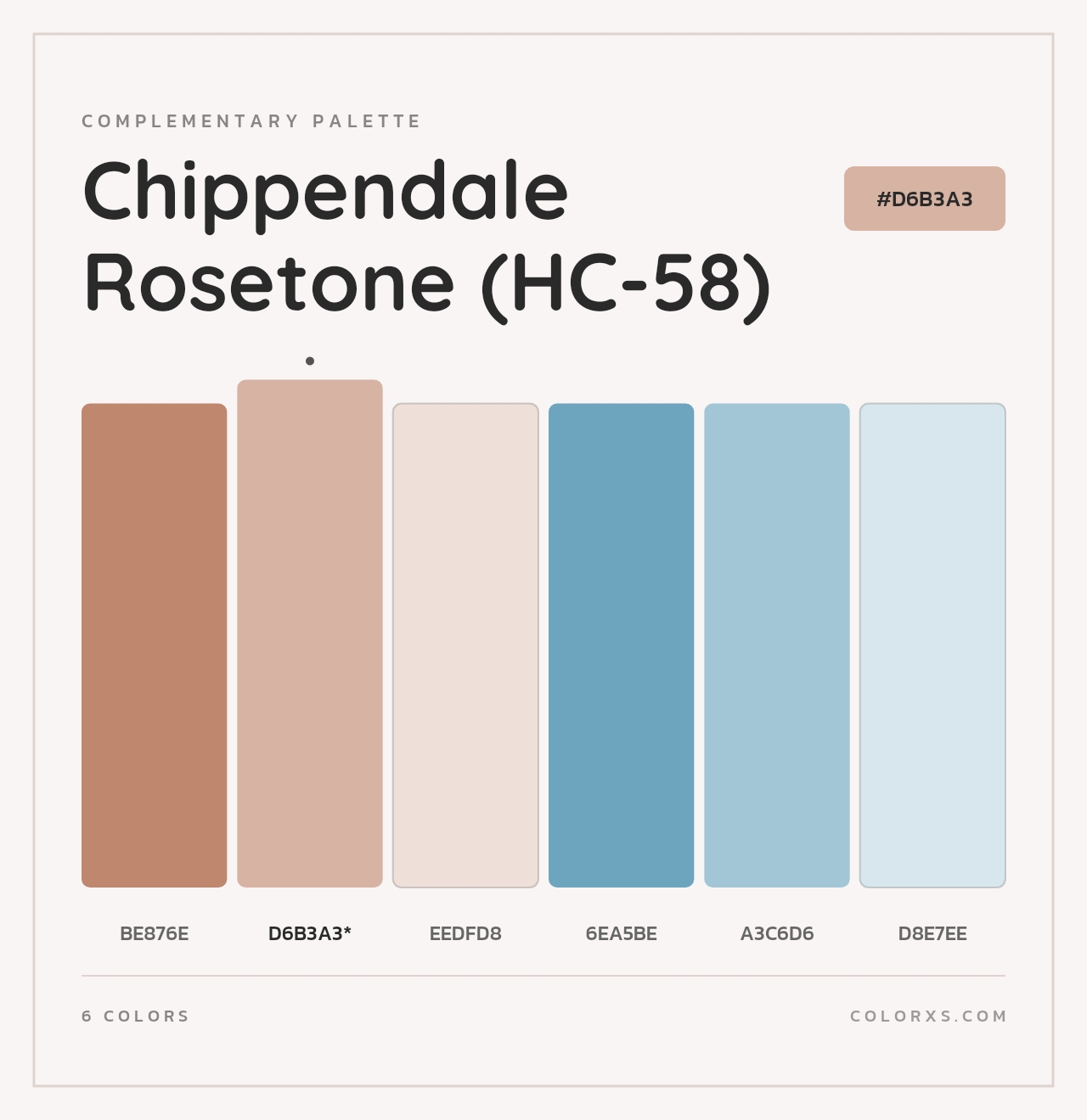 Chippendale Rosetone (HC-58) - Complementary Color Palette