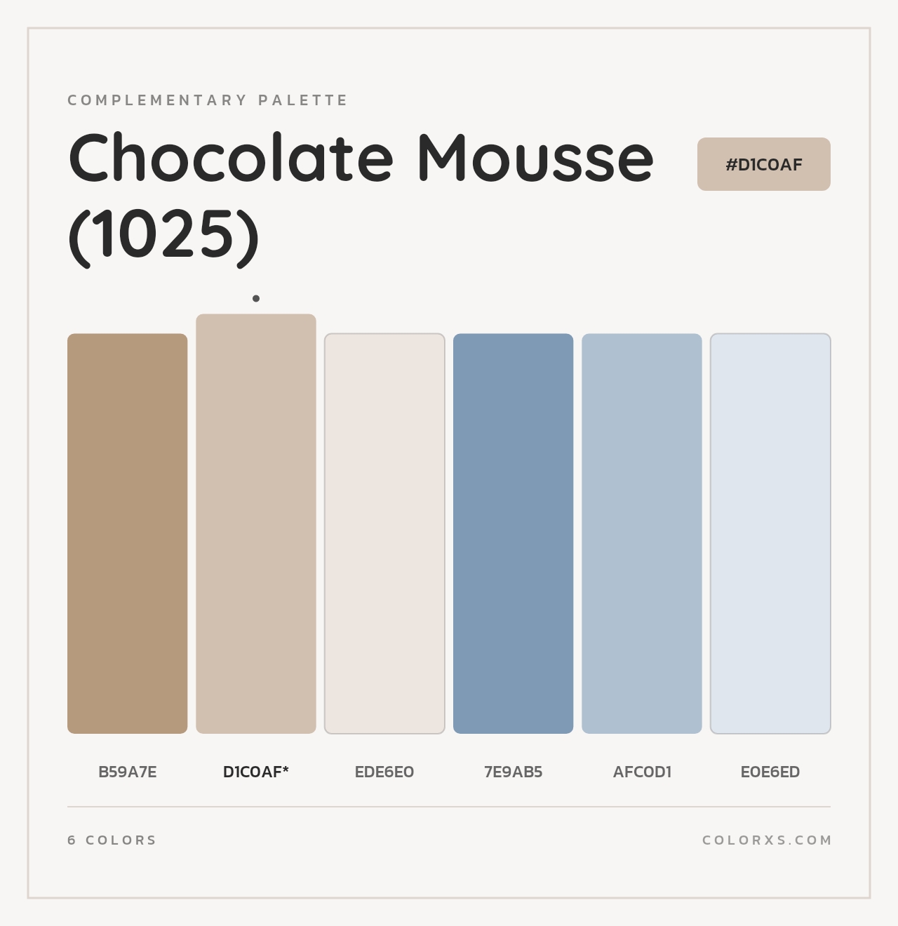 Chocolate Mousse (1025) - Complementary Color Palette