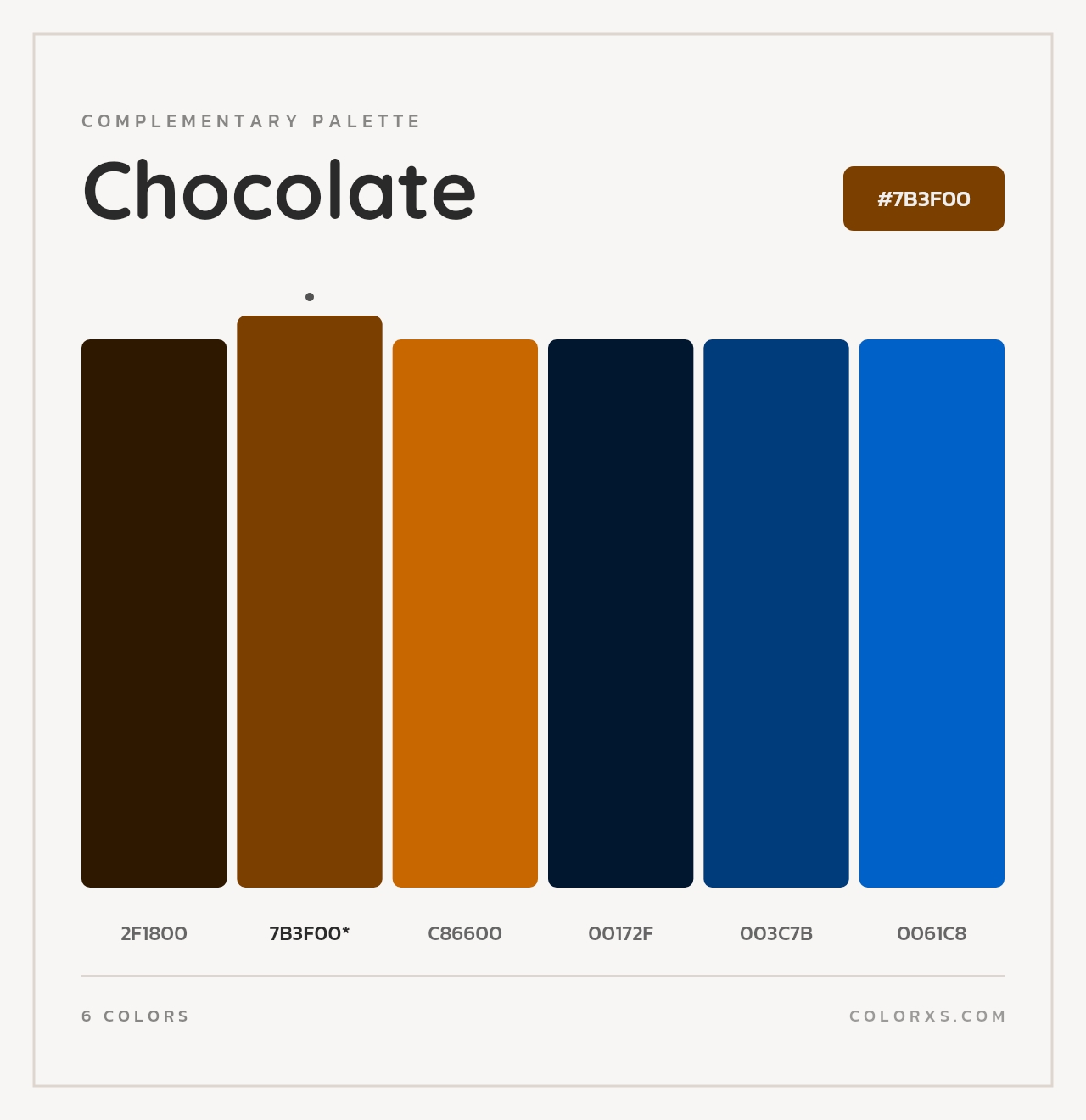Chocolate - Complementary Color Palette