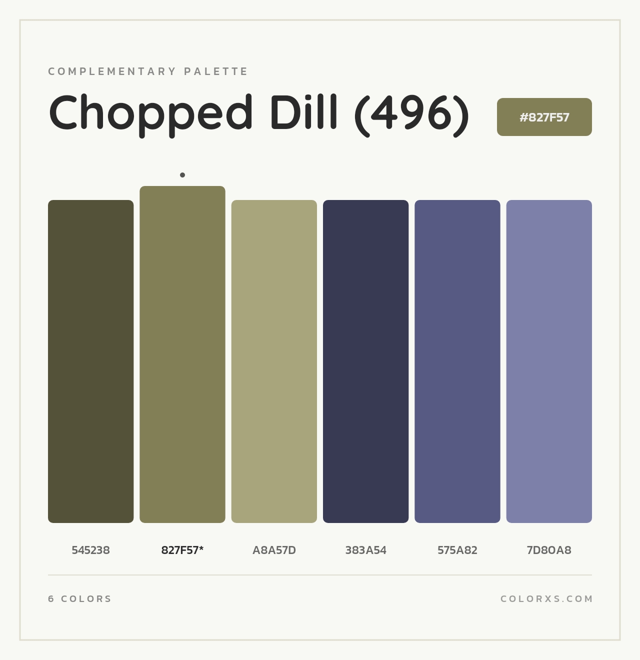 Chopped Dill (496) - Complementary Color Palette